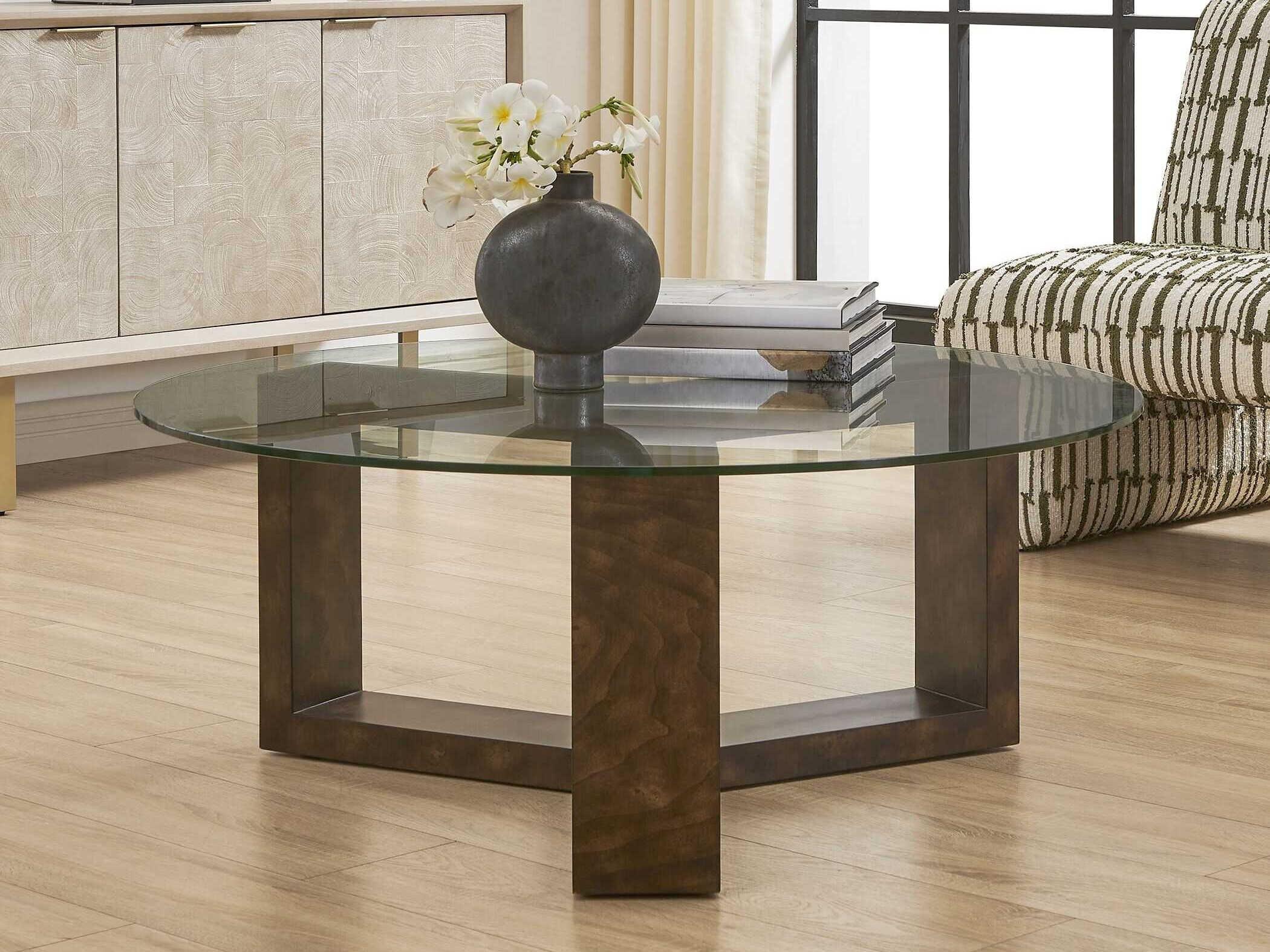 Uttermost Ignis Round Glass Coffee Table