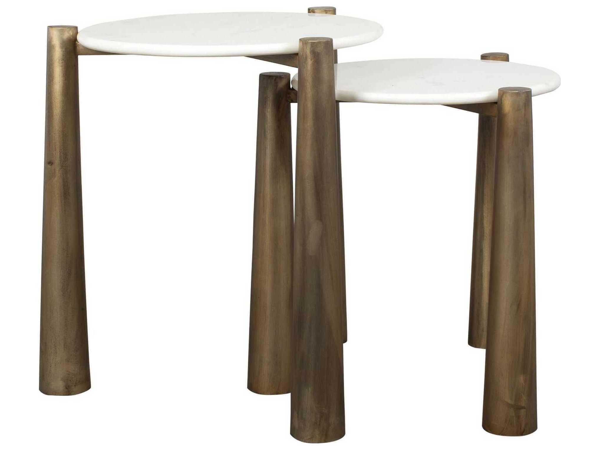 Uttermost Claridge Round Marble End Table