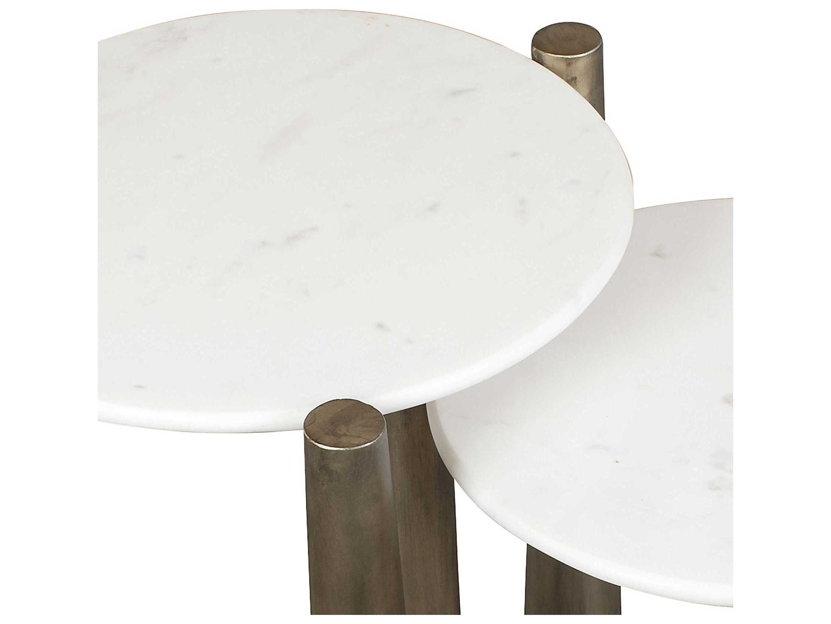 Uttermost Claridge Round Marble End Table