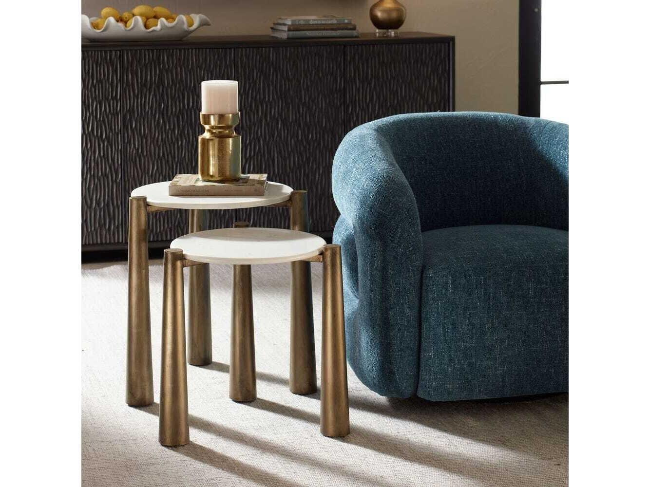 Uttermost Claridge Round Marble End Table