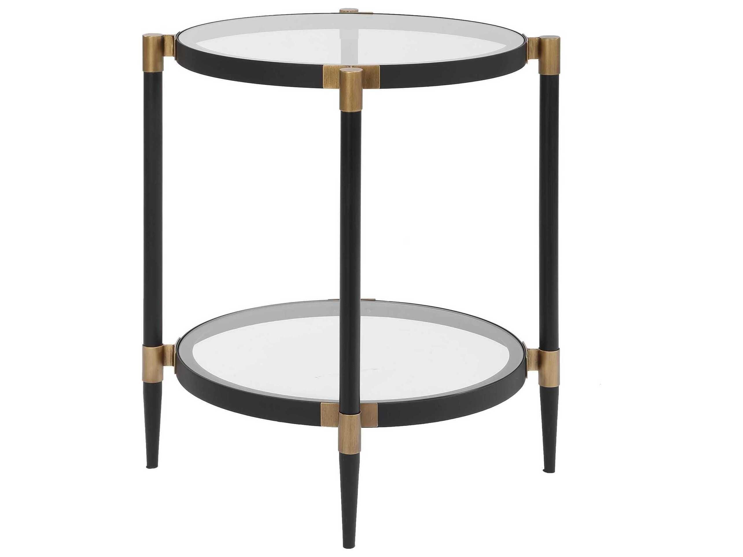 Uttermost Chadid Round Glass End Table
