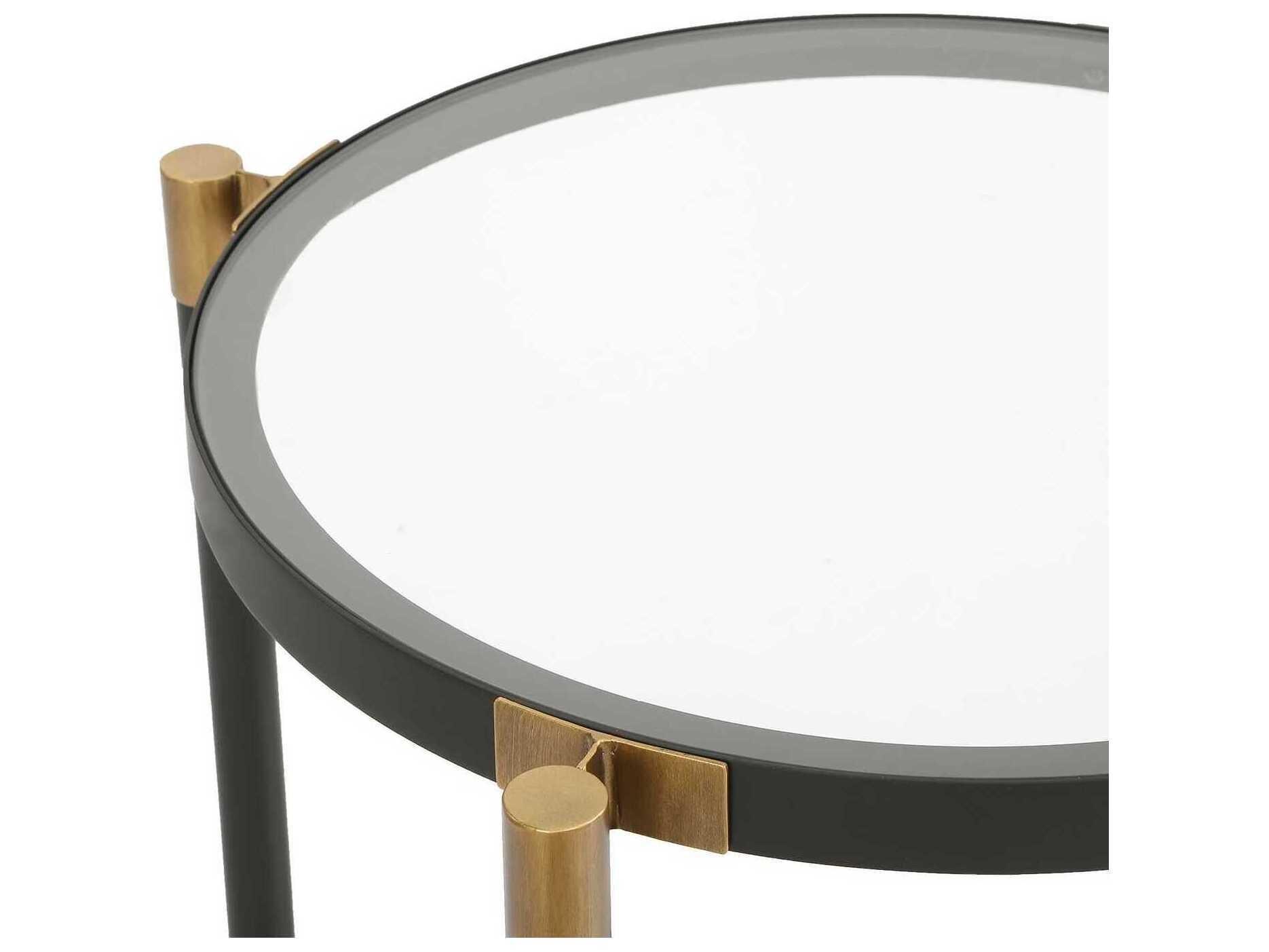 Uttermost Chadid Round Glass End Table