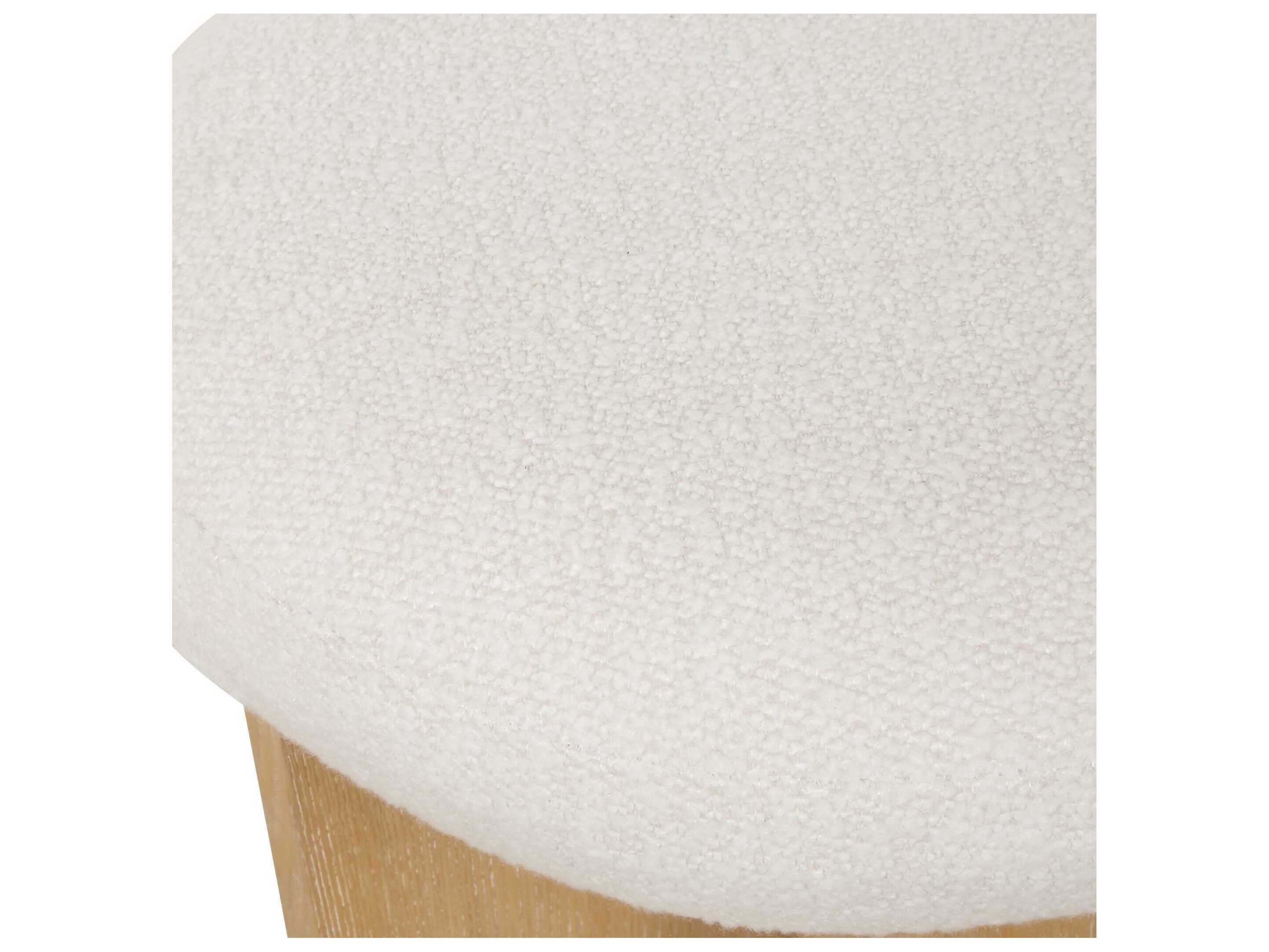 Uttermost Lainie Natural White Upholstered Accent Stool
