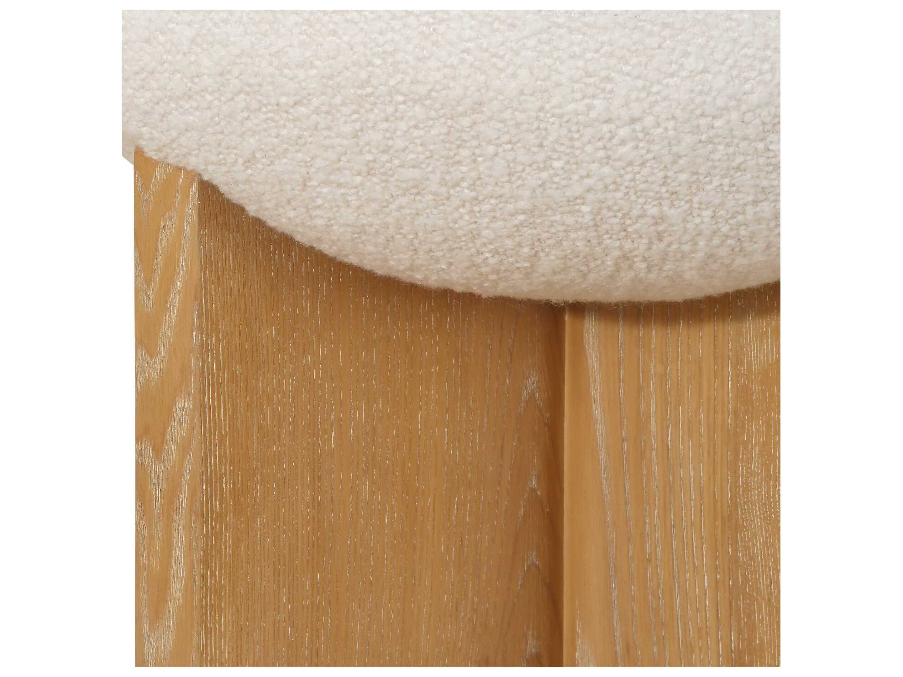 Uttermost Lainie Natural White Upholstered Accent Stool