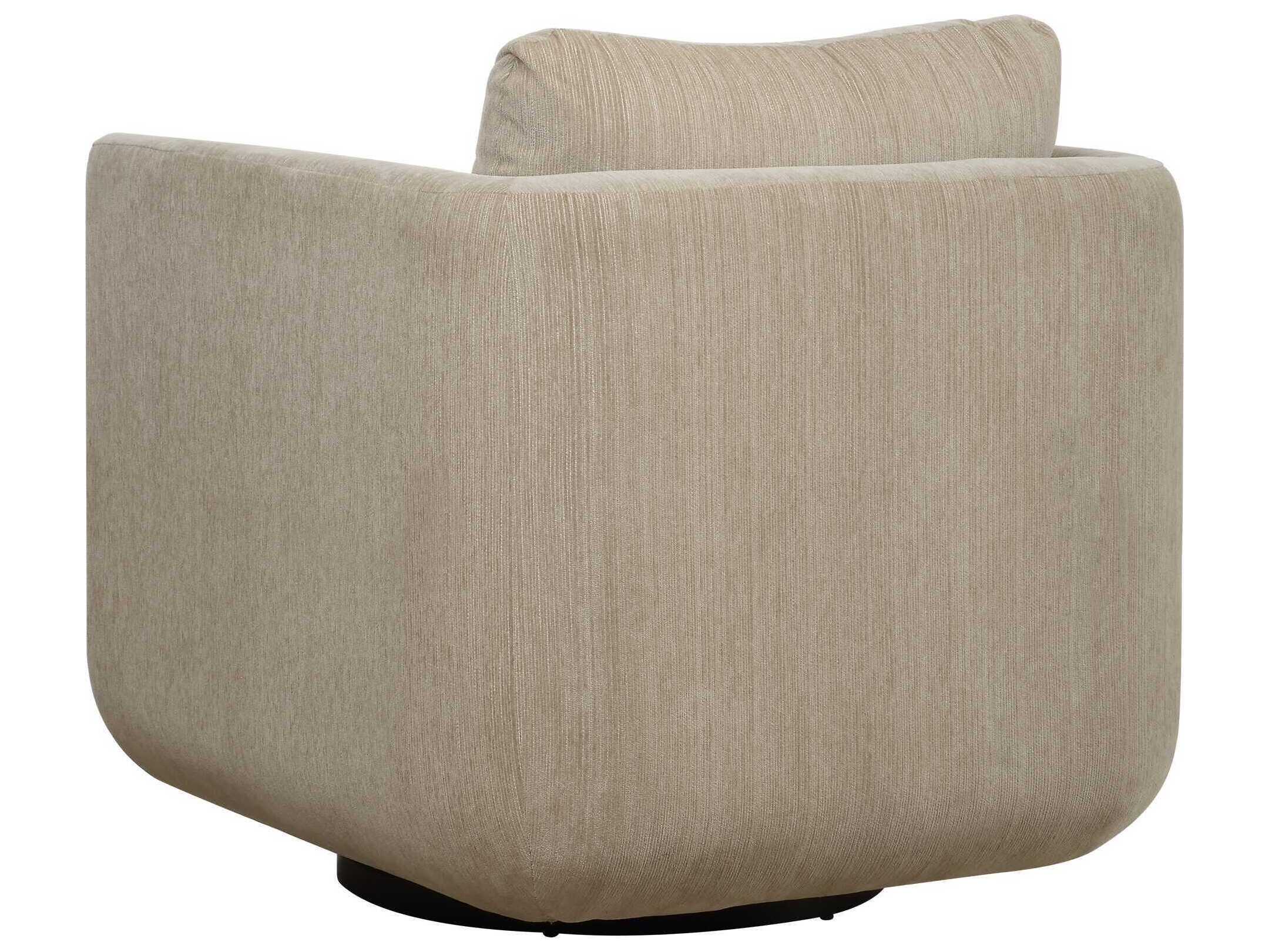 Uttermost Abound Swivel White Accent Chair