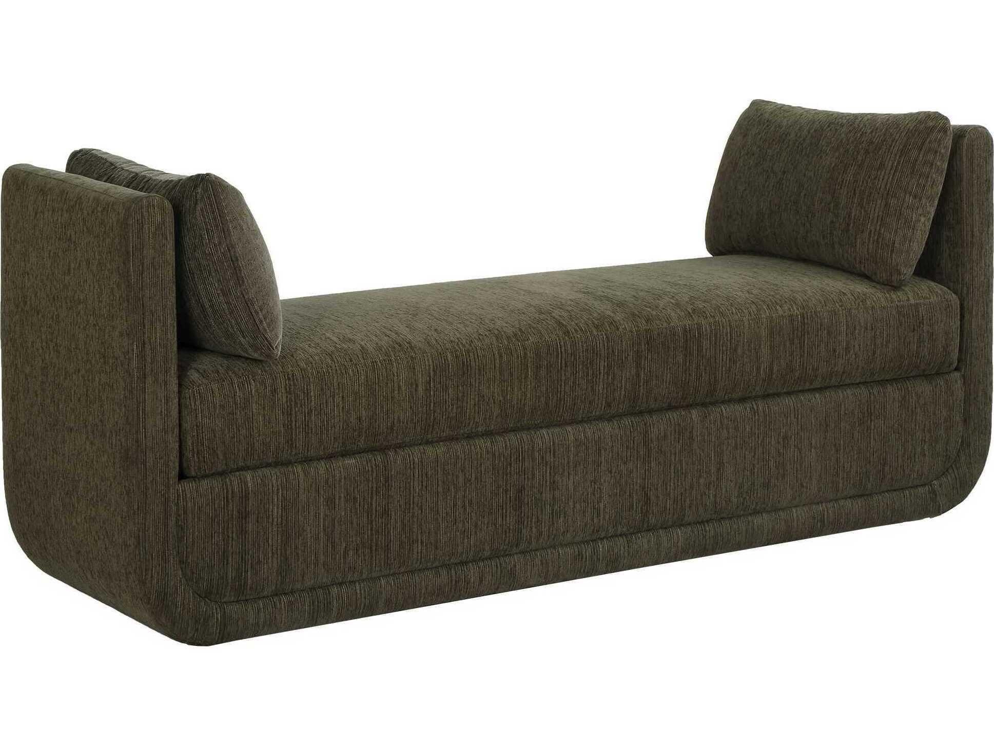 Uttermost Abound Green Upholstered Accent Bench