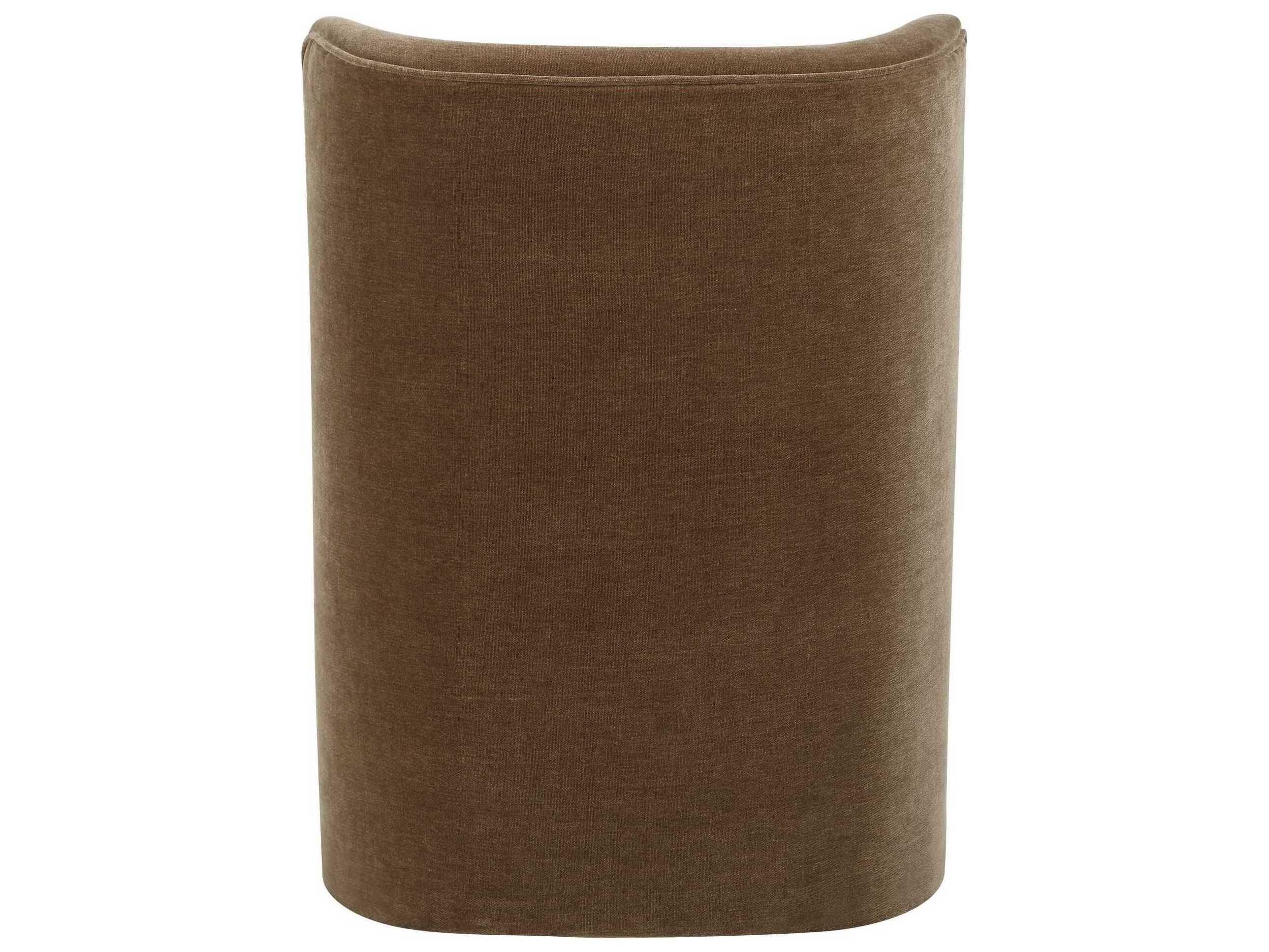 Uttermost Outlook Plywood Brown Velvet Upholstered Armless Dining Chair