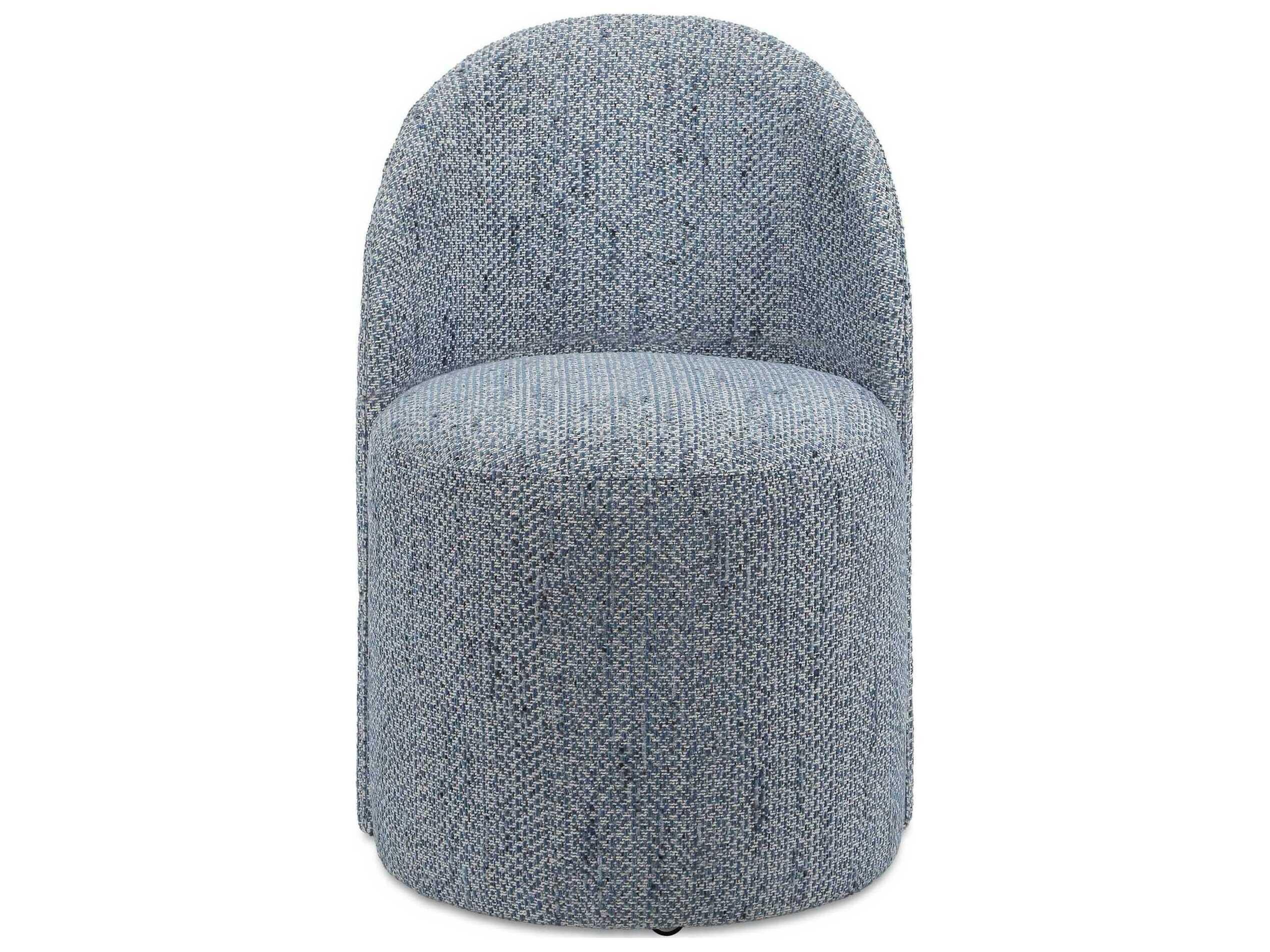 Uttermost Roll With It Plywood Blue Upholstered Armless Dining Chair