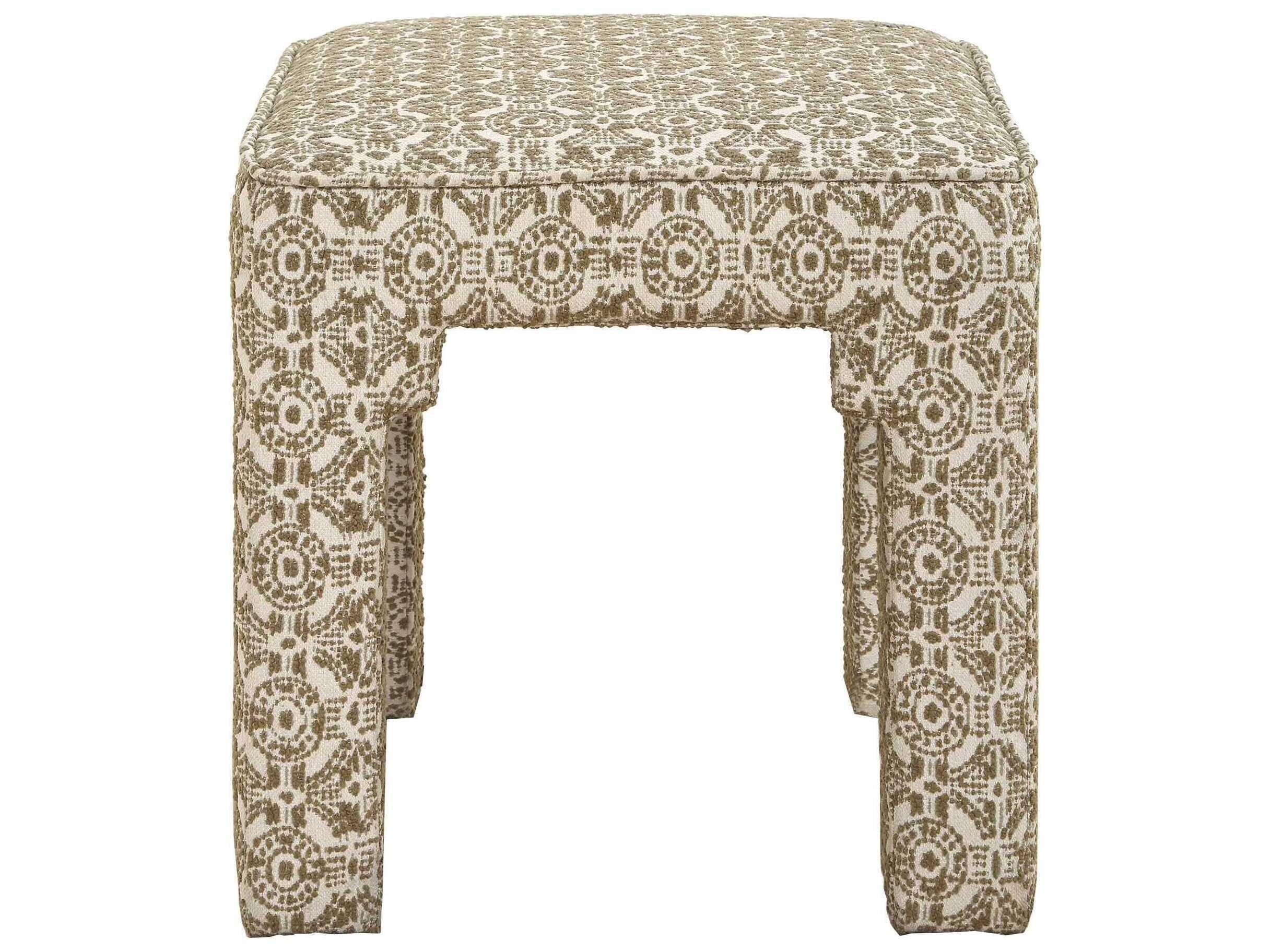 Uttermost Satoria Olive Green Upholstered Accent Bench