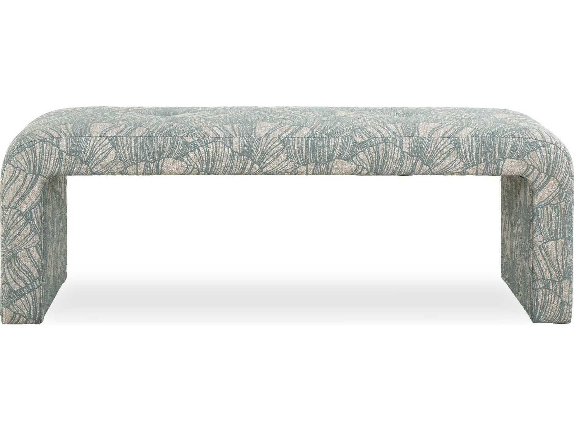 Uttermost Amie Spa Blue Upholstered Accent Bench