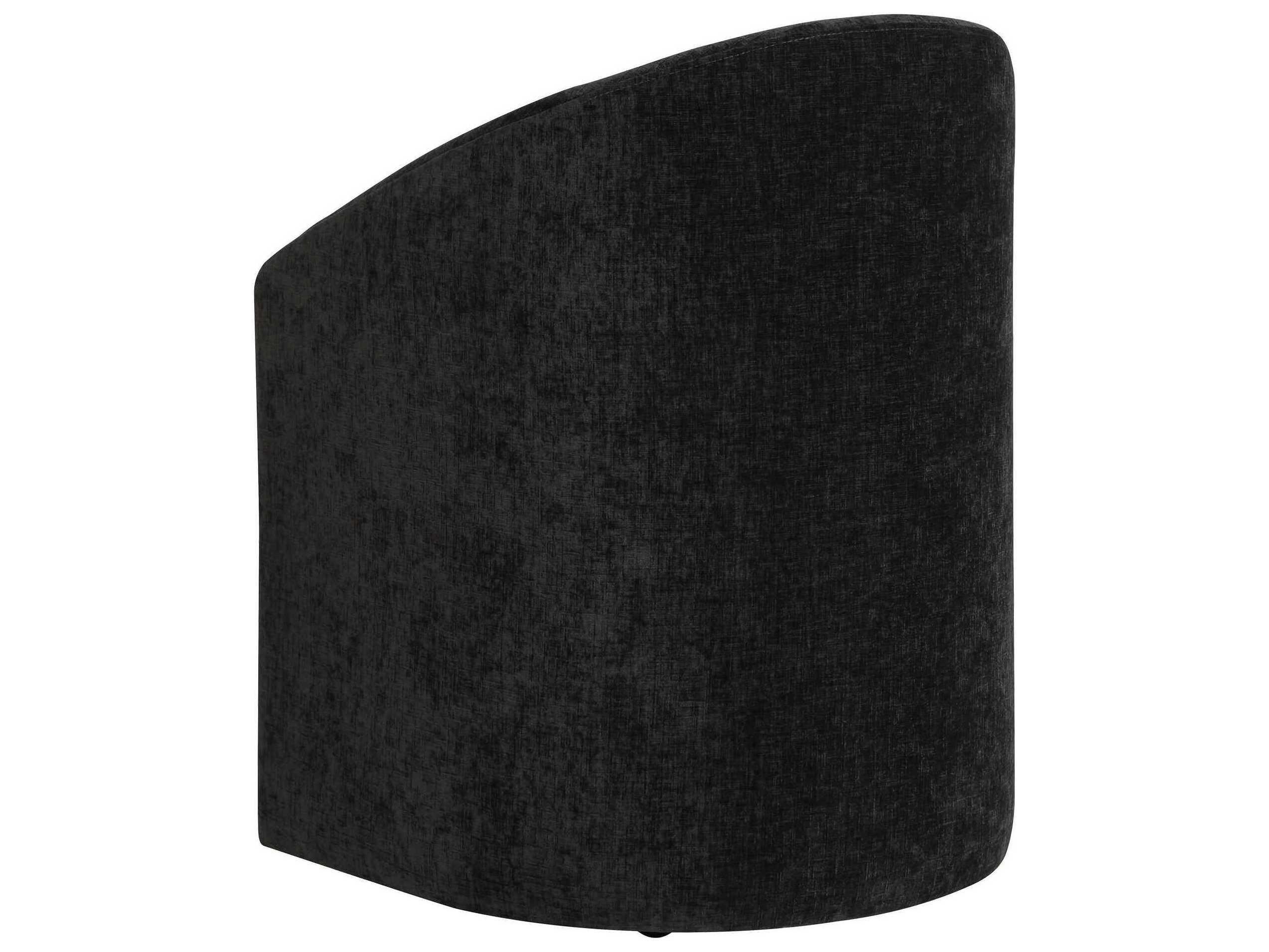 Uttermost Harbor Plywood Black Velvet Upholstered Arm Dining Chair