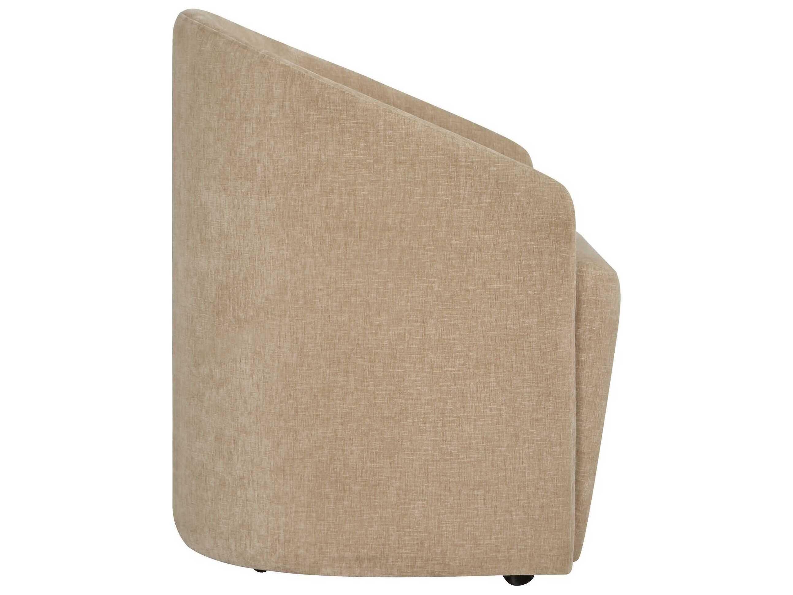 Uttermost Harbor Plywood Brown Upholstered Arm Dining Chair