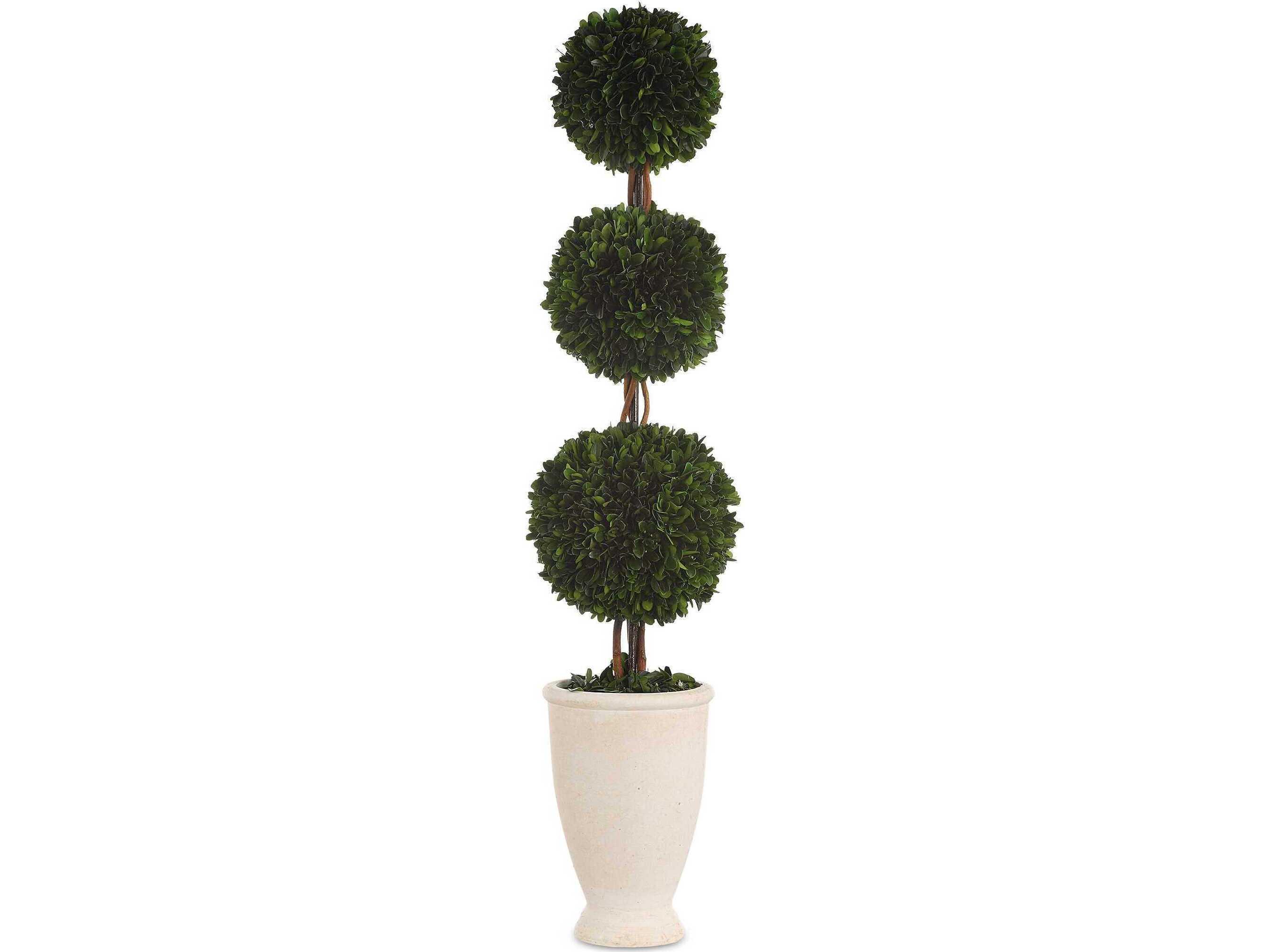 Uttermost Preserved Boxwood Triple Topiary