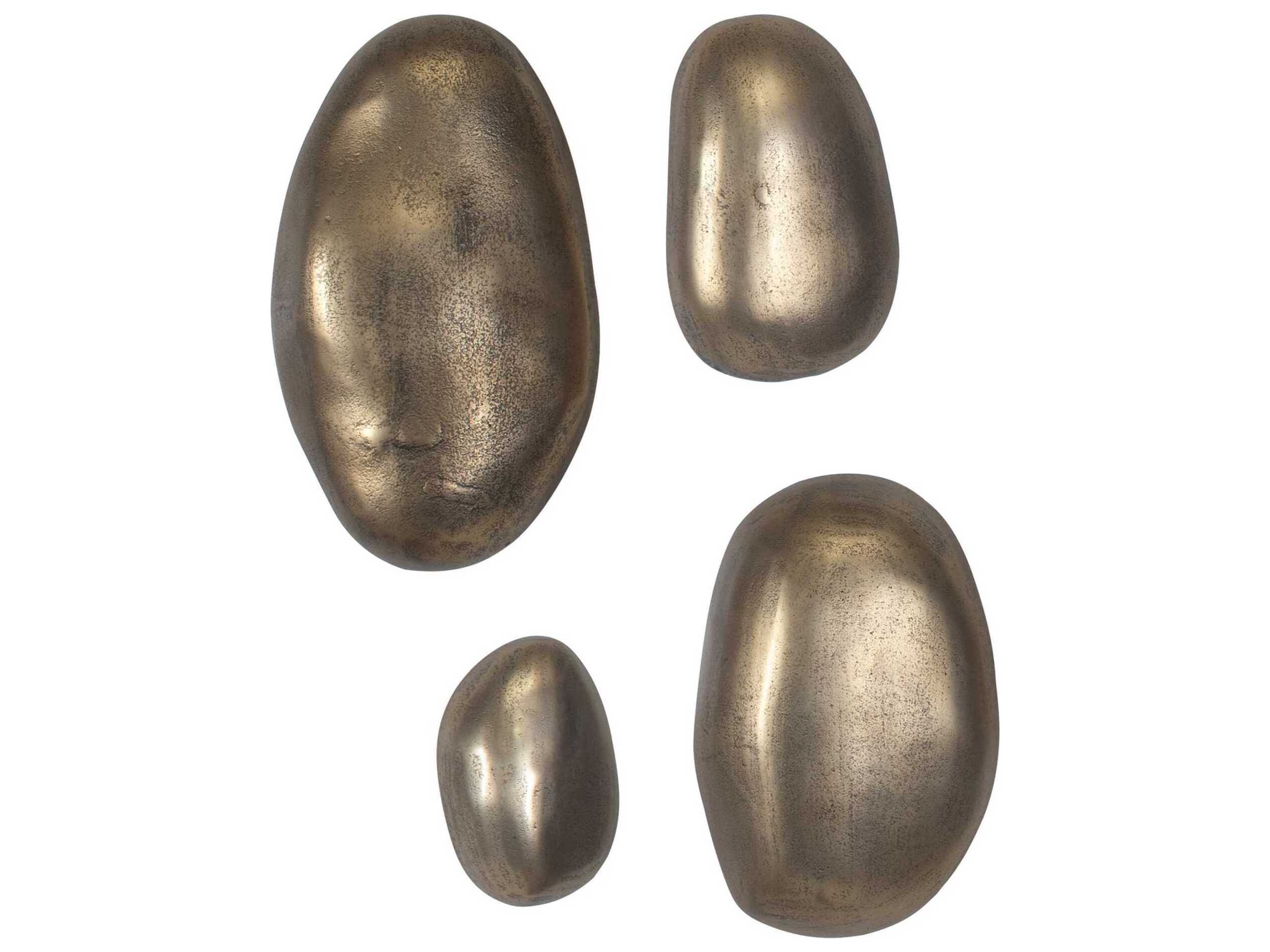 Uttermost Outdoor Stone Brass Outdoor Wall Art Set of 4