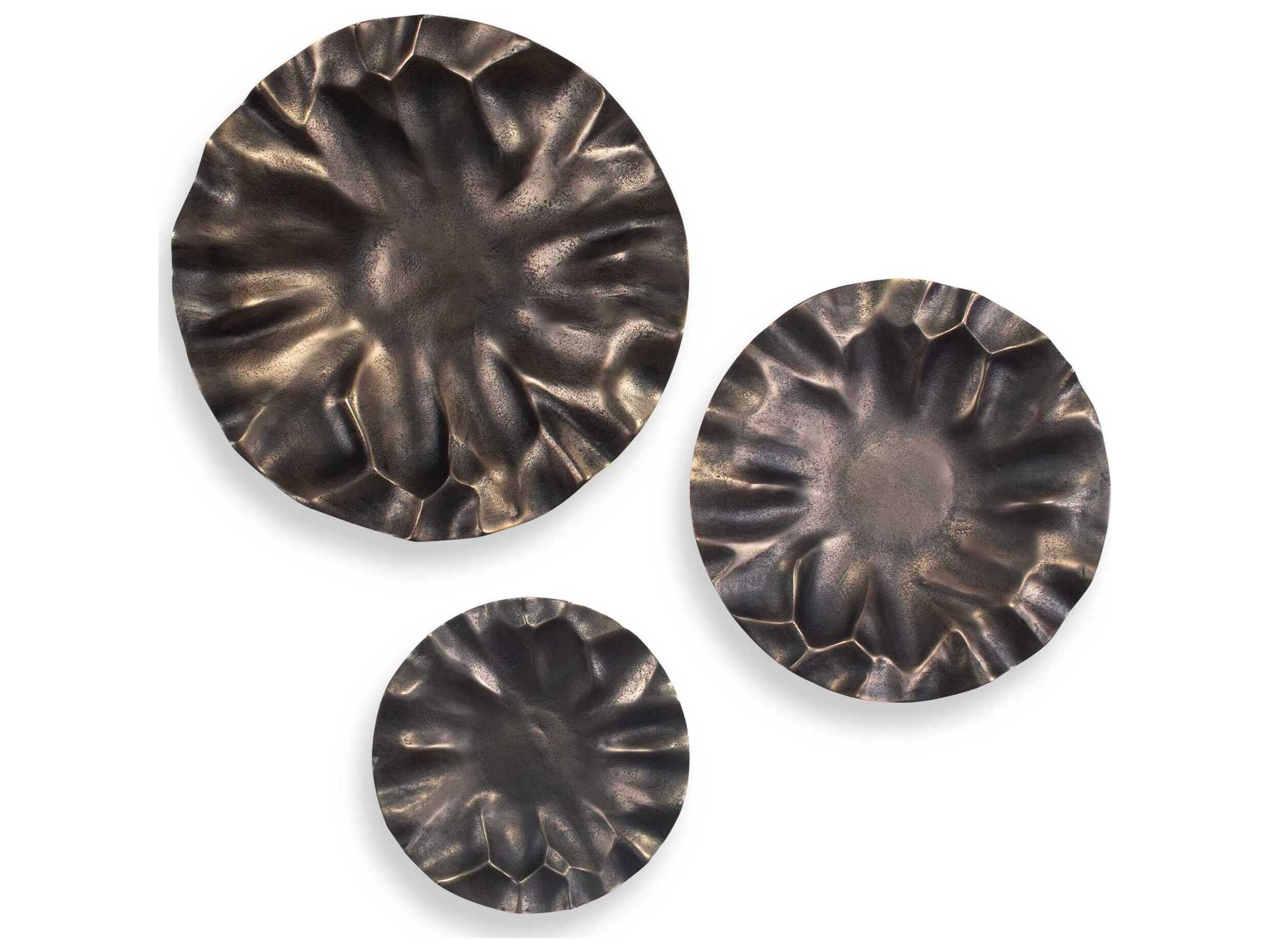 Uttermost Outdoor Peonia Outdoor Bronze Wall Art Set of 3