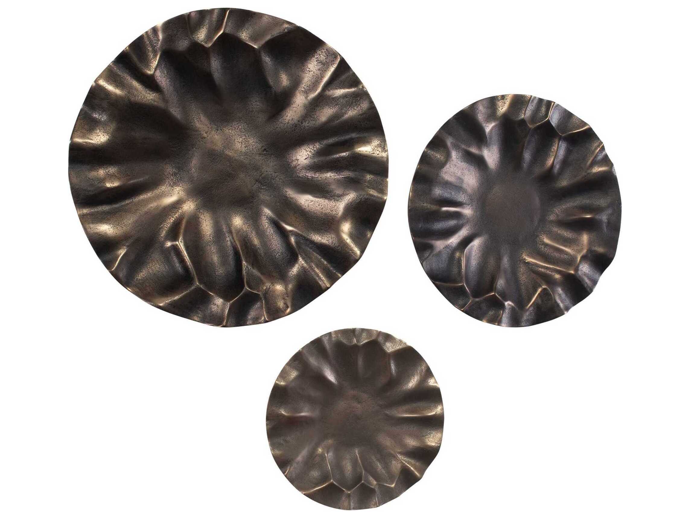 Uttermost Outdoor Peonia Outdoor Bronze Wall Art Set of 3