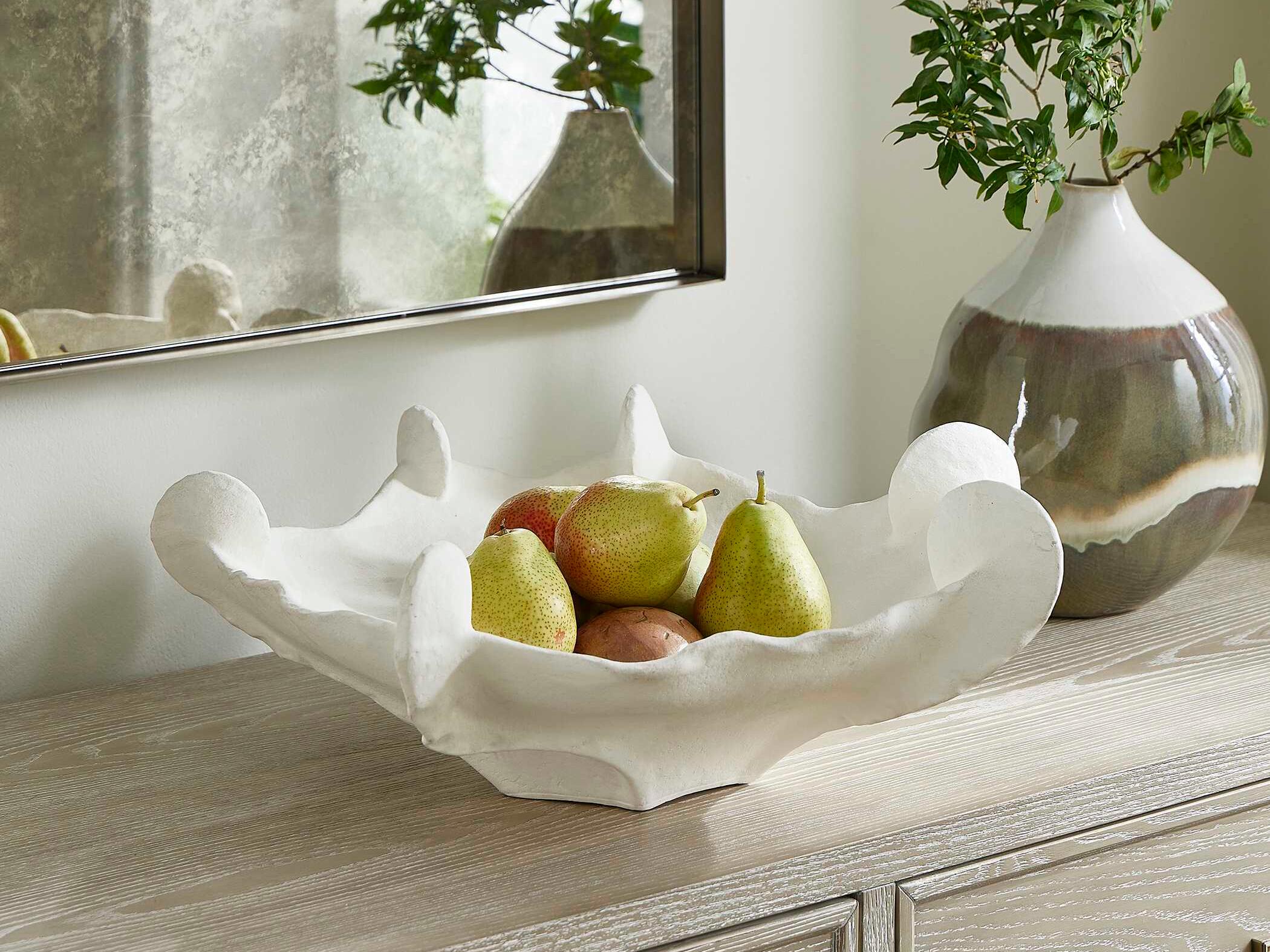 Uttermost Outdoor Coral Mirage White Outdoor Bowl