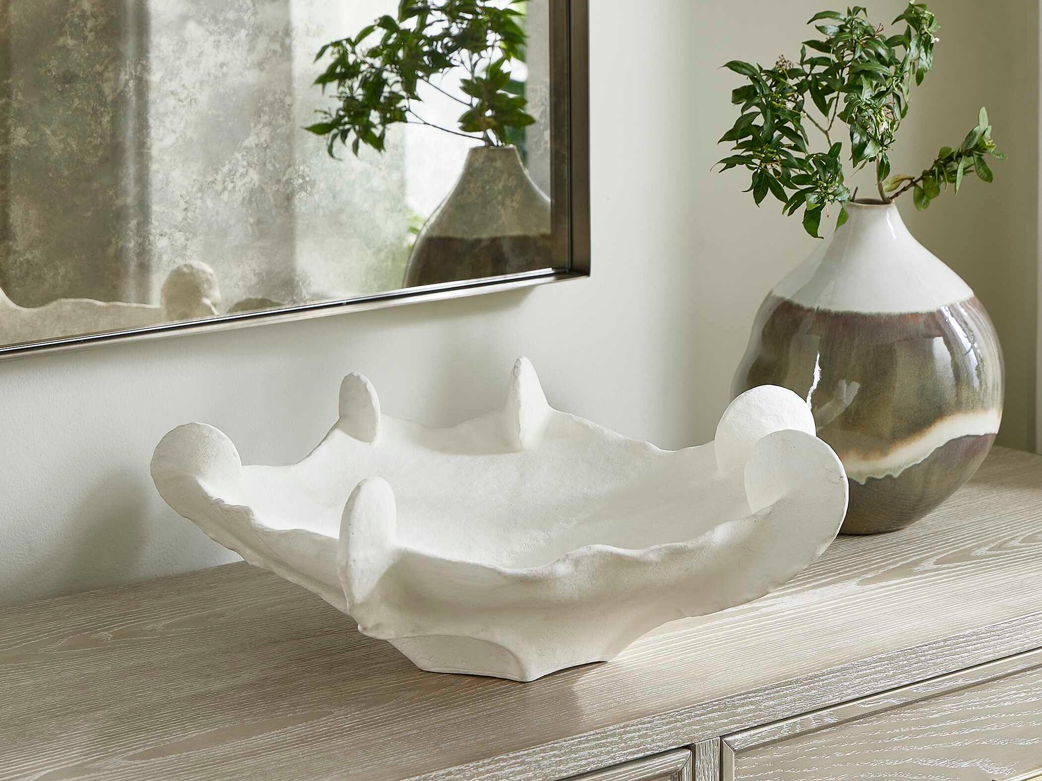 Uttermost Outdoor Coral Mirage White Outdoor Bowl