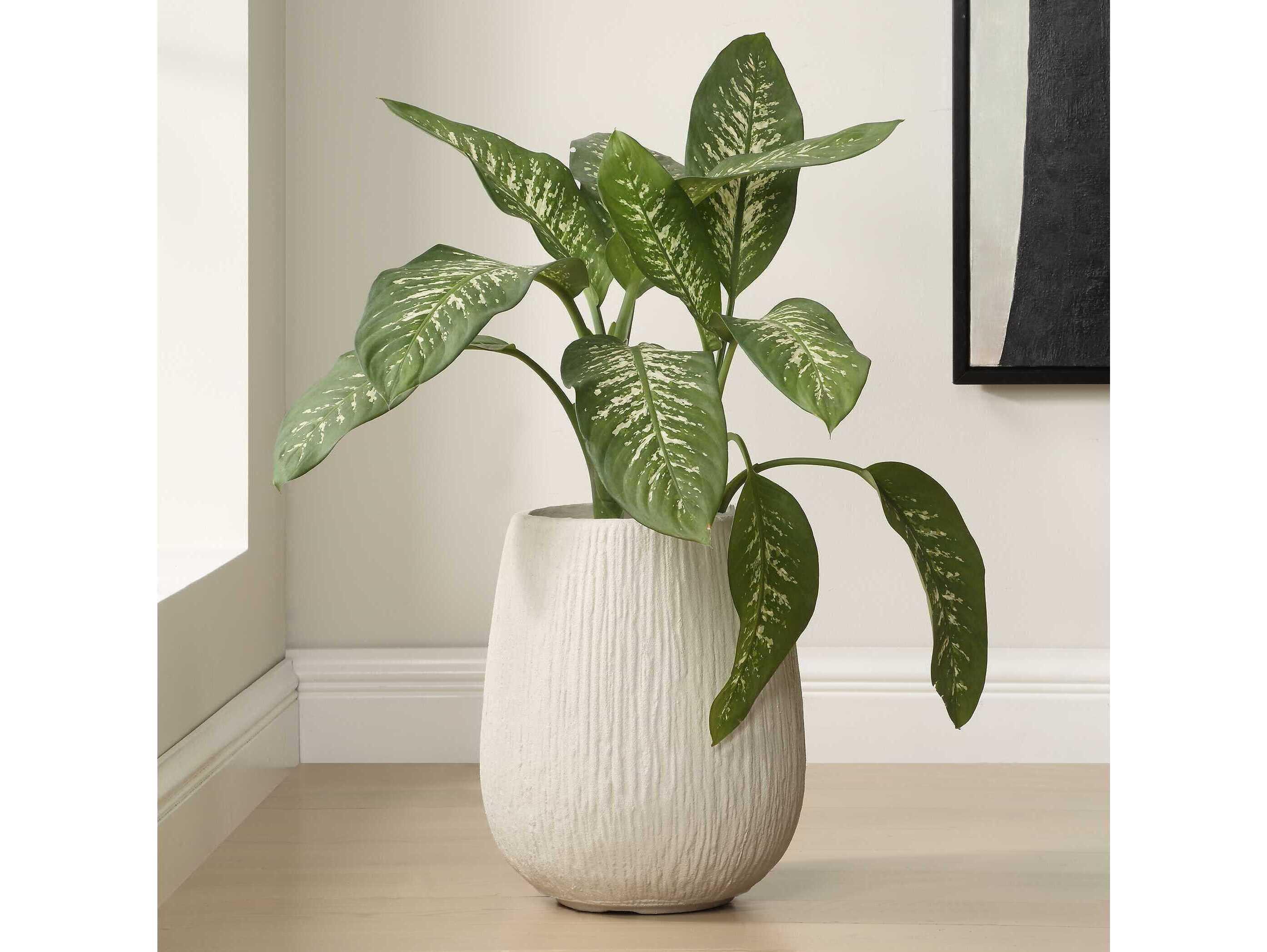 Uttermost Outdoor Rustic Ridge Off-White Outdoor Planter