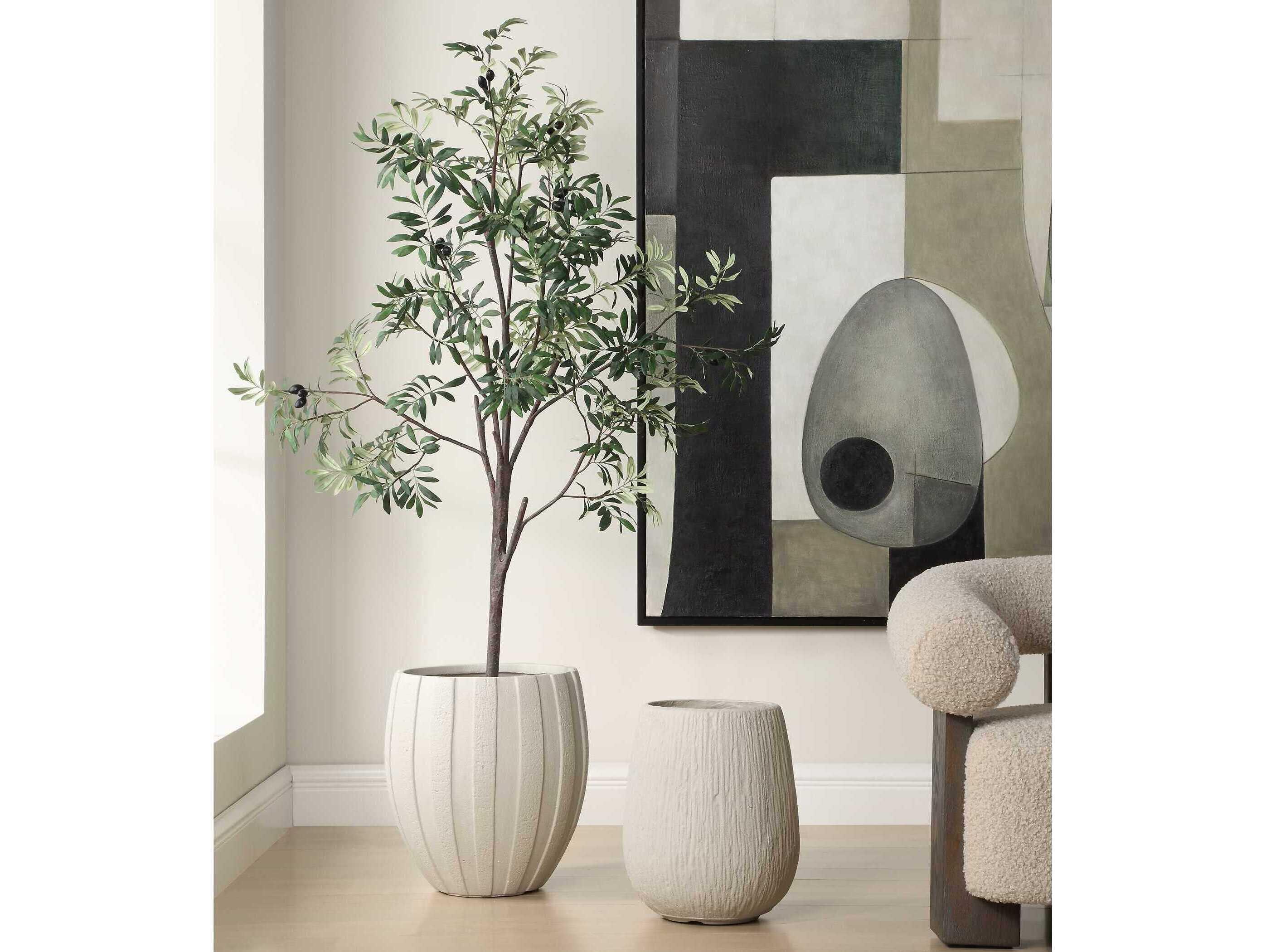 Uttermost Outdoor Rustic Ridge Off-White Outdoor Planter