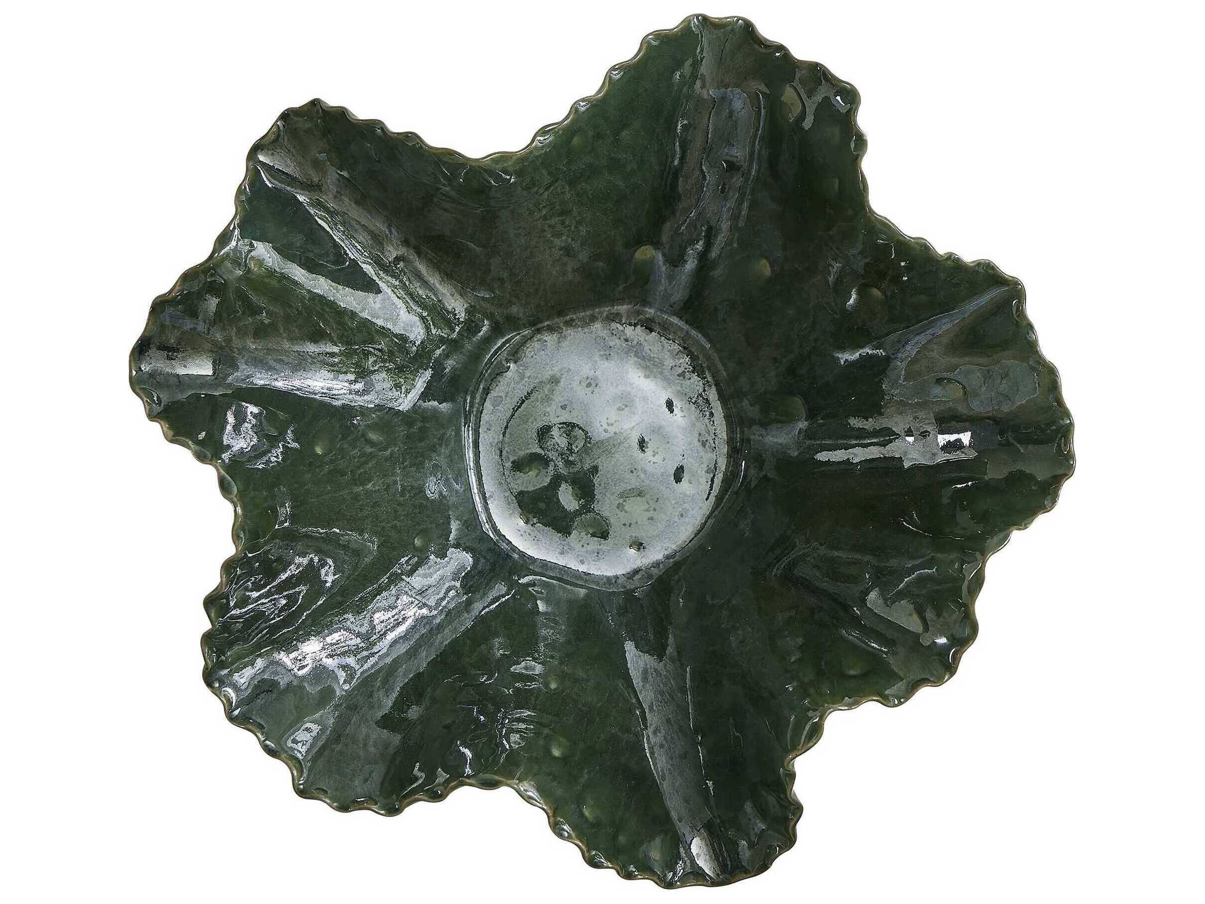 Uttermost Outdoor Verdant Bloom Emerald Outdoor Bowl