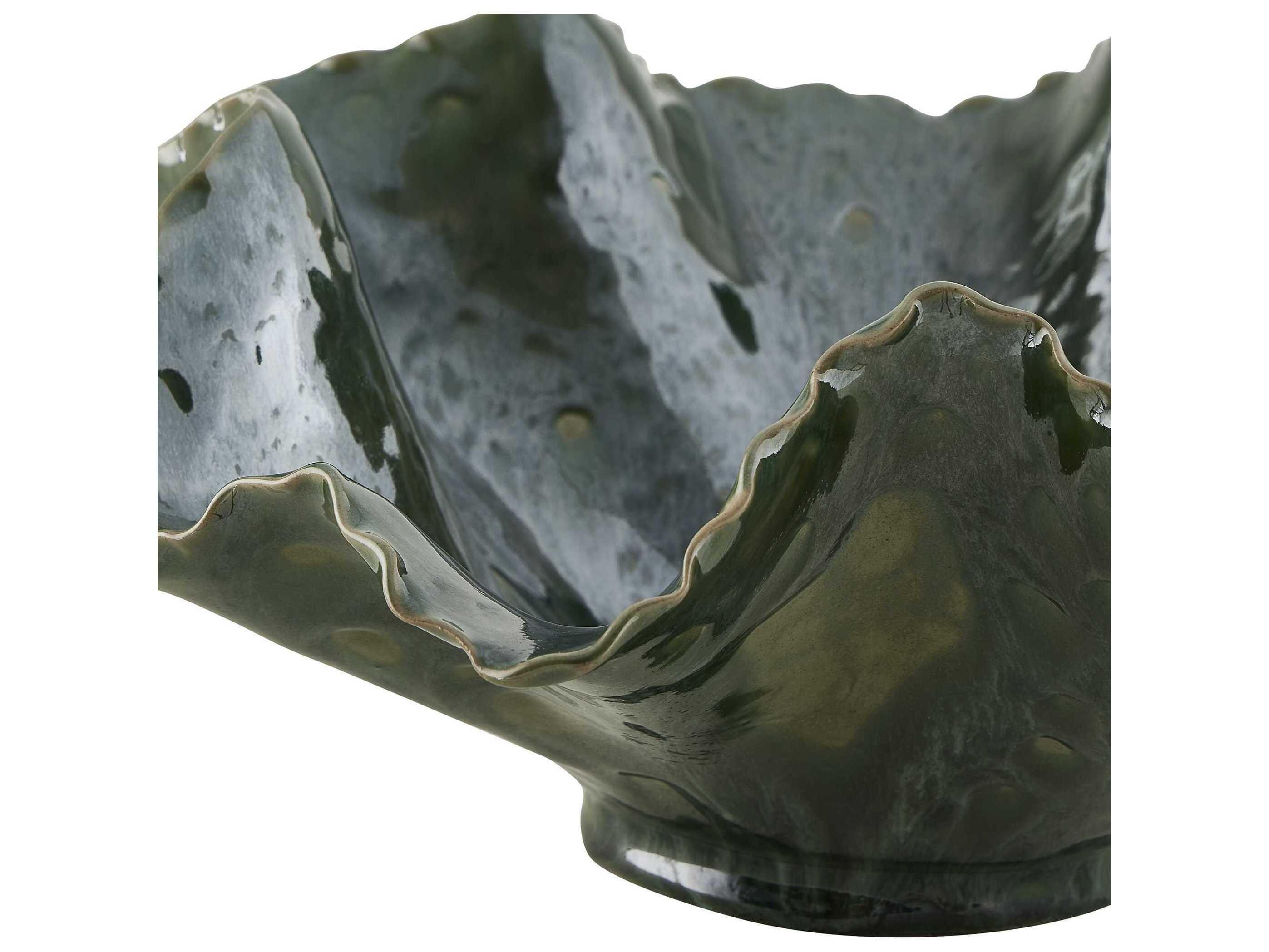 Uttermost Outdoor Verdant Bloom Emerald Outdoor Bowl