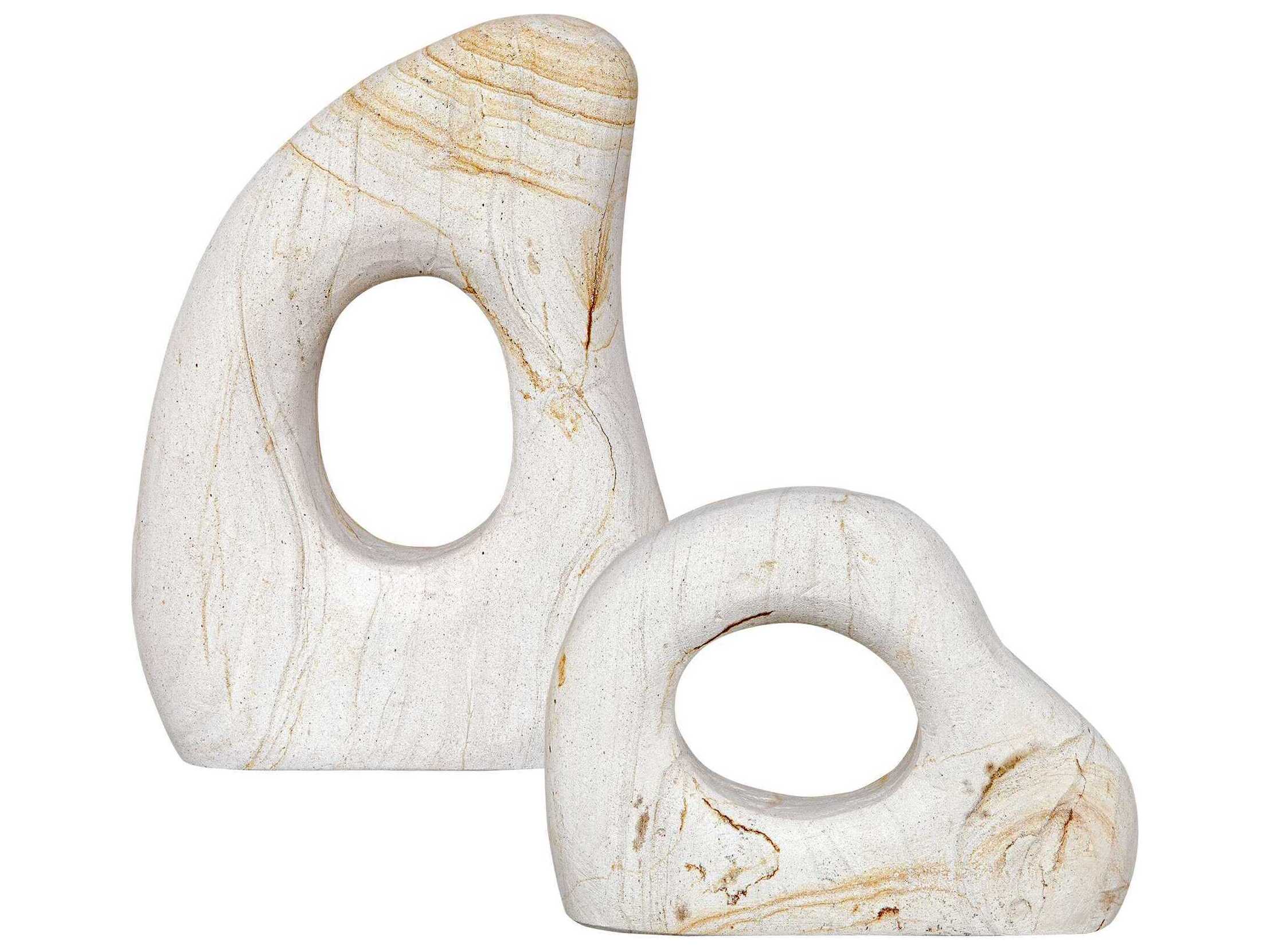 Uttermost Outdoor Stone Flow Outdoor Sculptures Set of 2