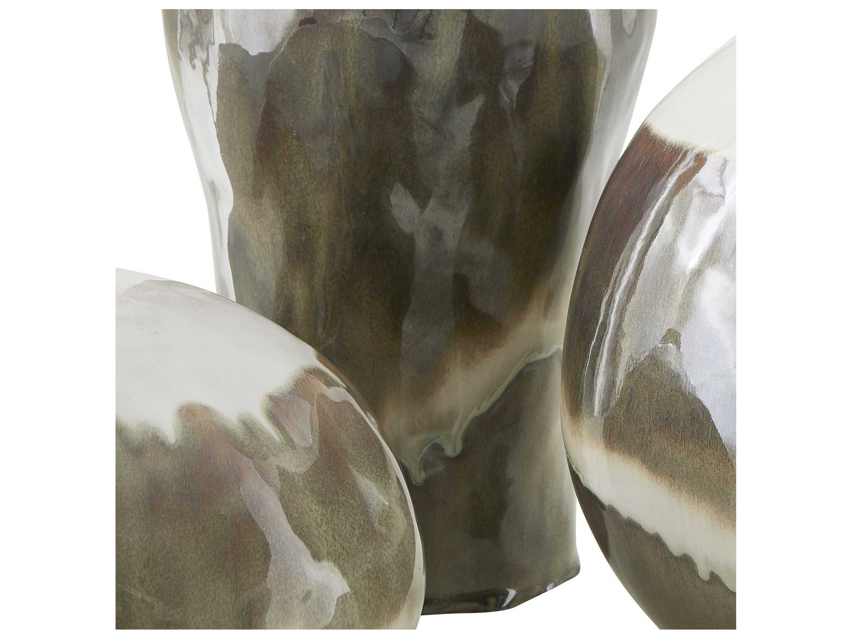 Uttermost Outdoor Earthflow Glazed Outdoor Vases Set of 3