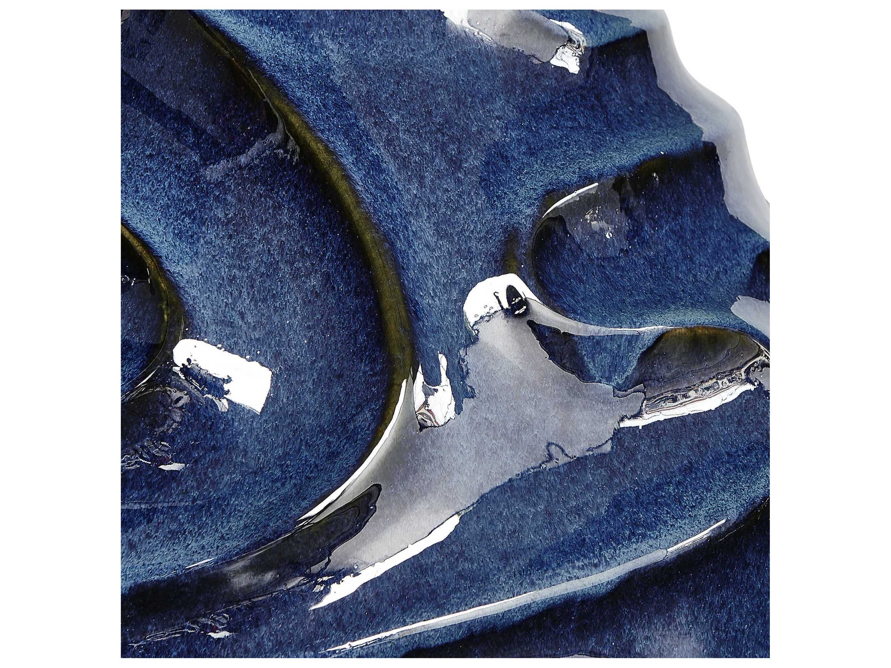 Uttermost Outdoor Helix Swirl Blue Outdoor Vase