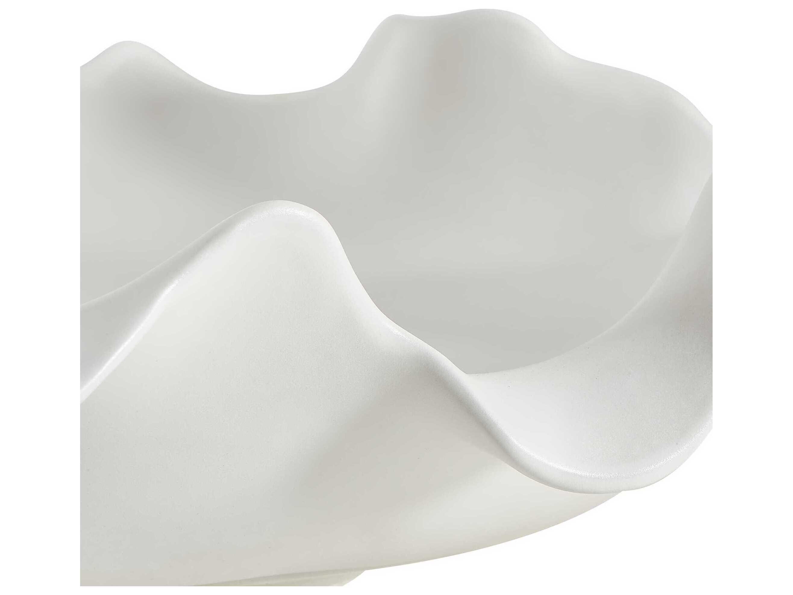 Uttermost Outdoor Wave Crest White Outdoor Bowl