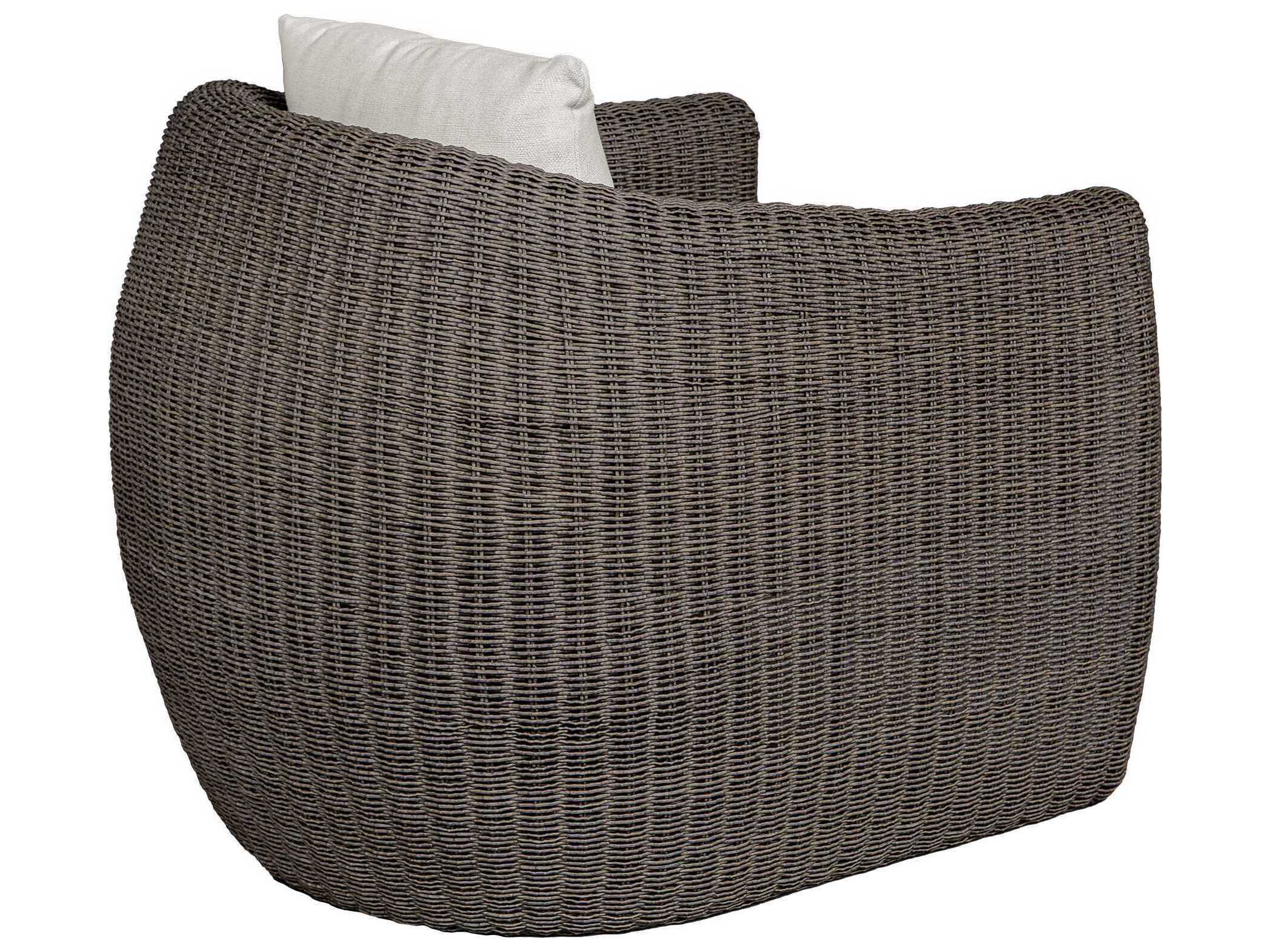 Uttermost Outdoor Tropic Brown Wicker Cushion Lounge Chair