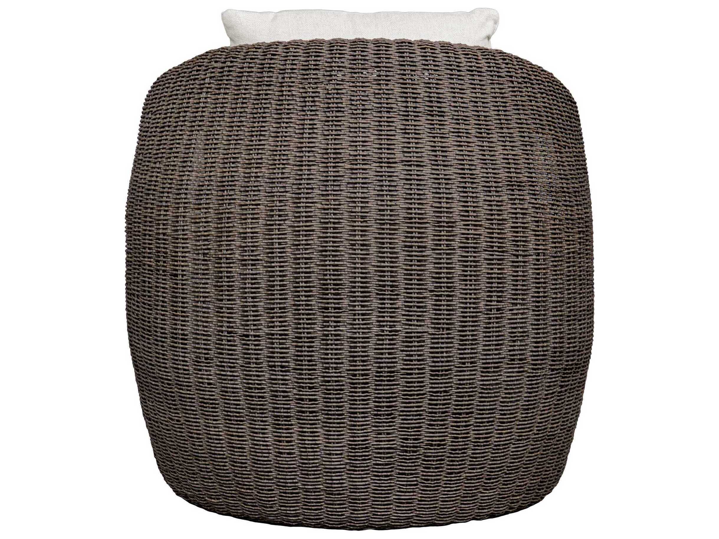 Uttermost Outdoor Tropic Brown Wicker Cushion Lounge Chair