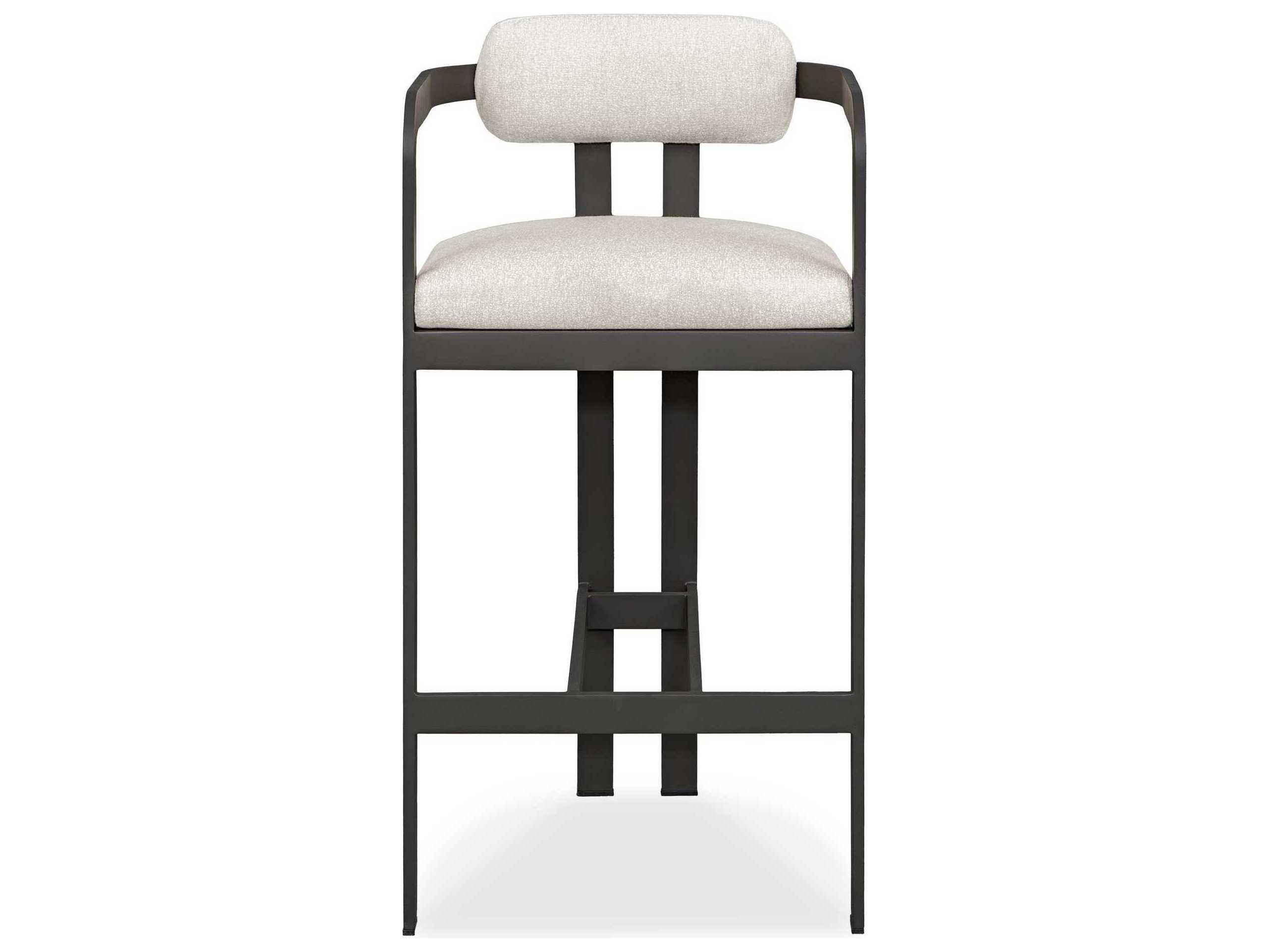 Uttermost Outdoor Kalmar Java Black Aluminum Cushion Bar Stool
