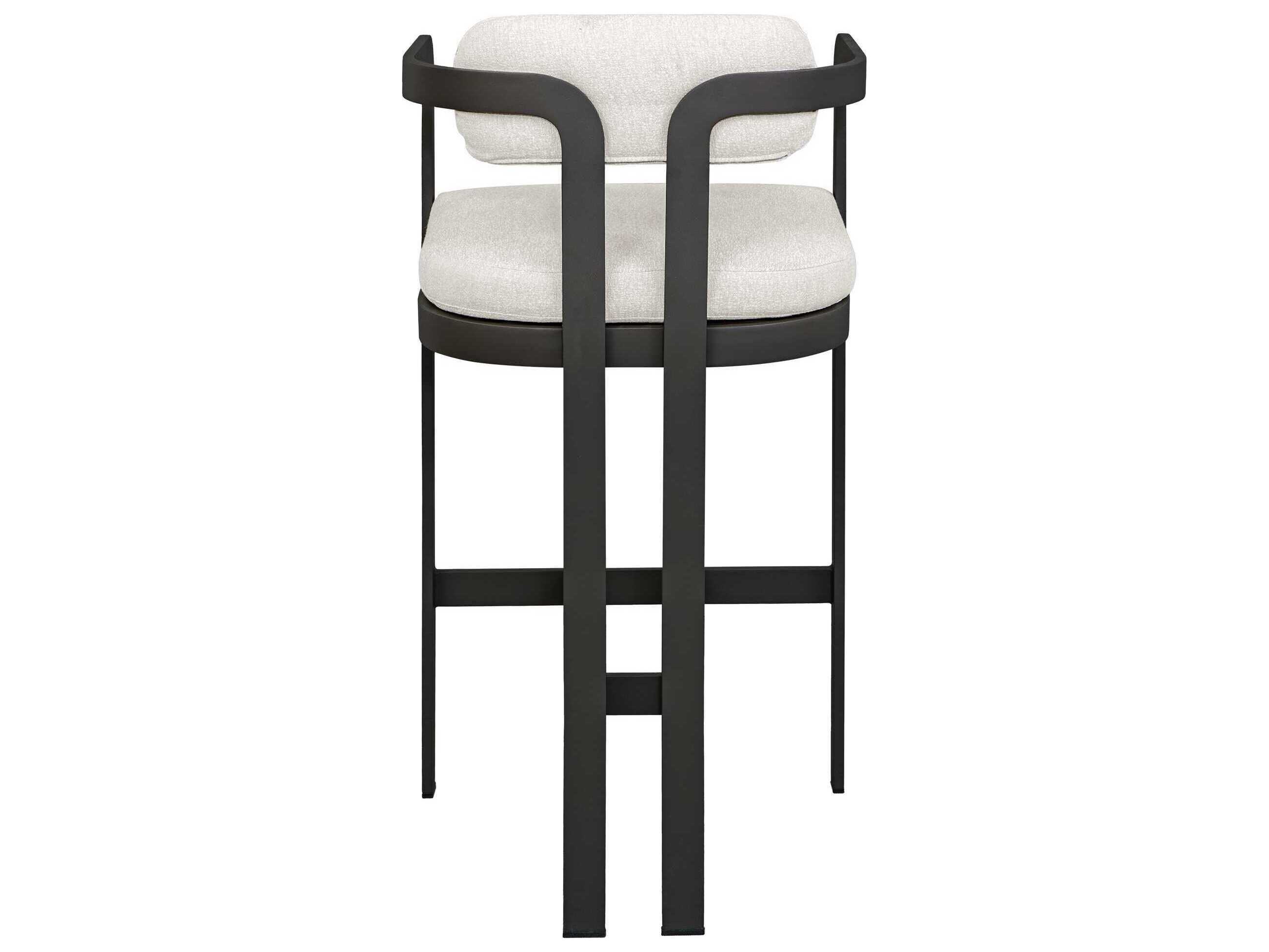 Uttermost Outdoor Kalmar Java Black Aluminum Cushion Bar Stool