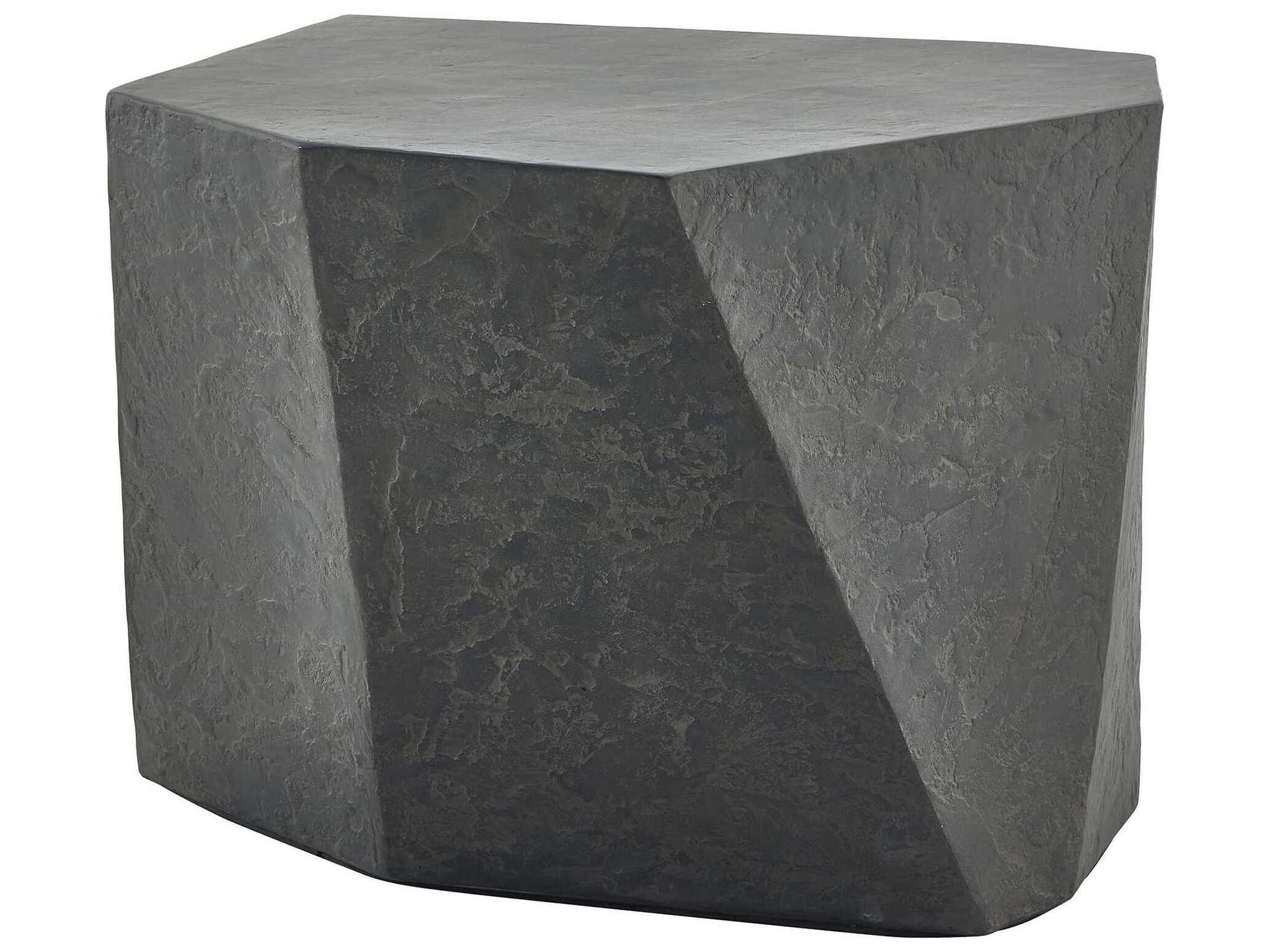 Uttermost Outdoor Parra Black Brown Concrete End Table