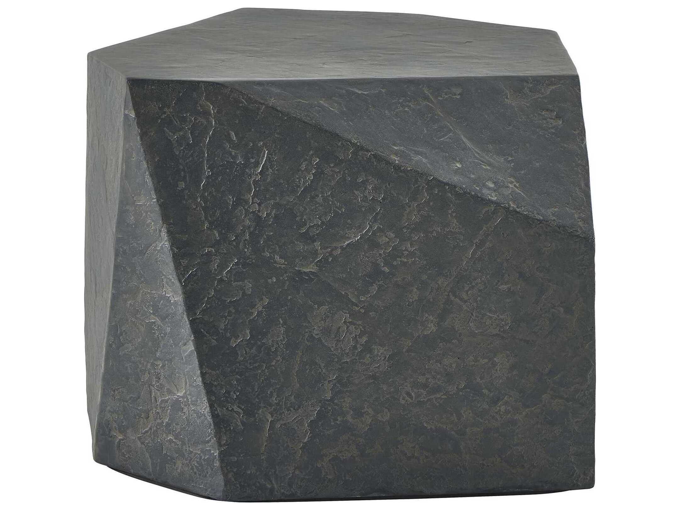 Uttermost Outdoor Parra Black Brown Concrete End Table