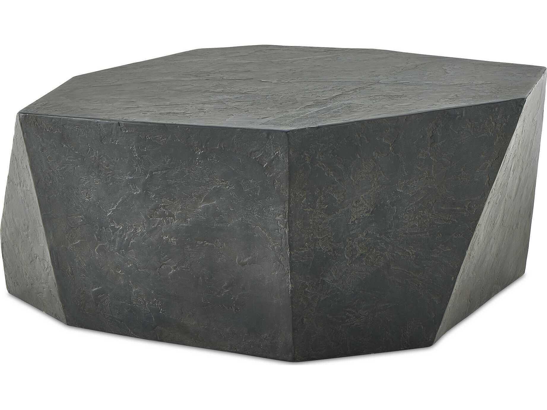 Uttermost Outdoor Parra Black Brown Concrete Coffee Table