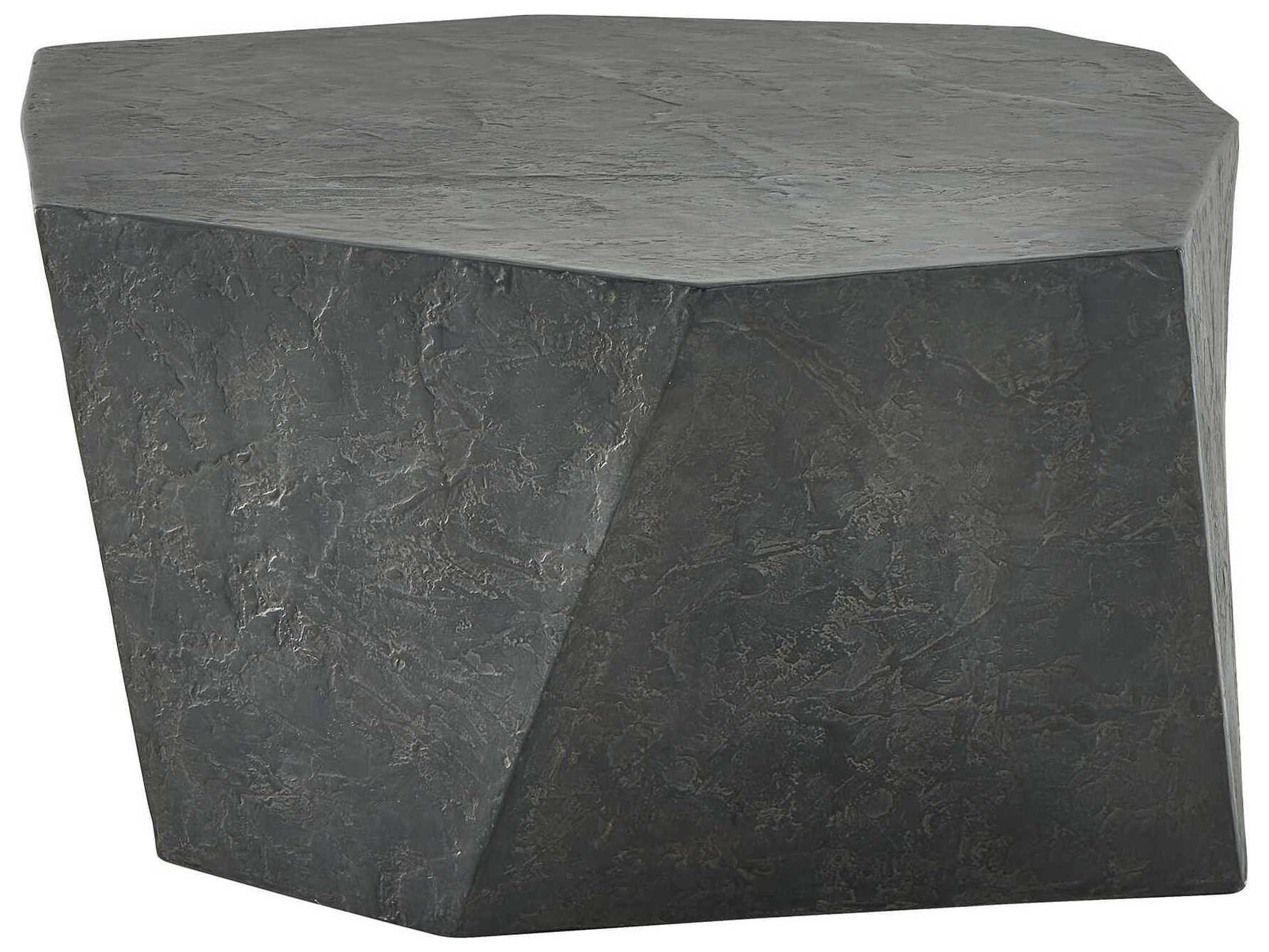 Uttermost Outdoor Parra Black Brown Concrete Coffee Table
