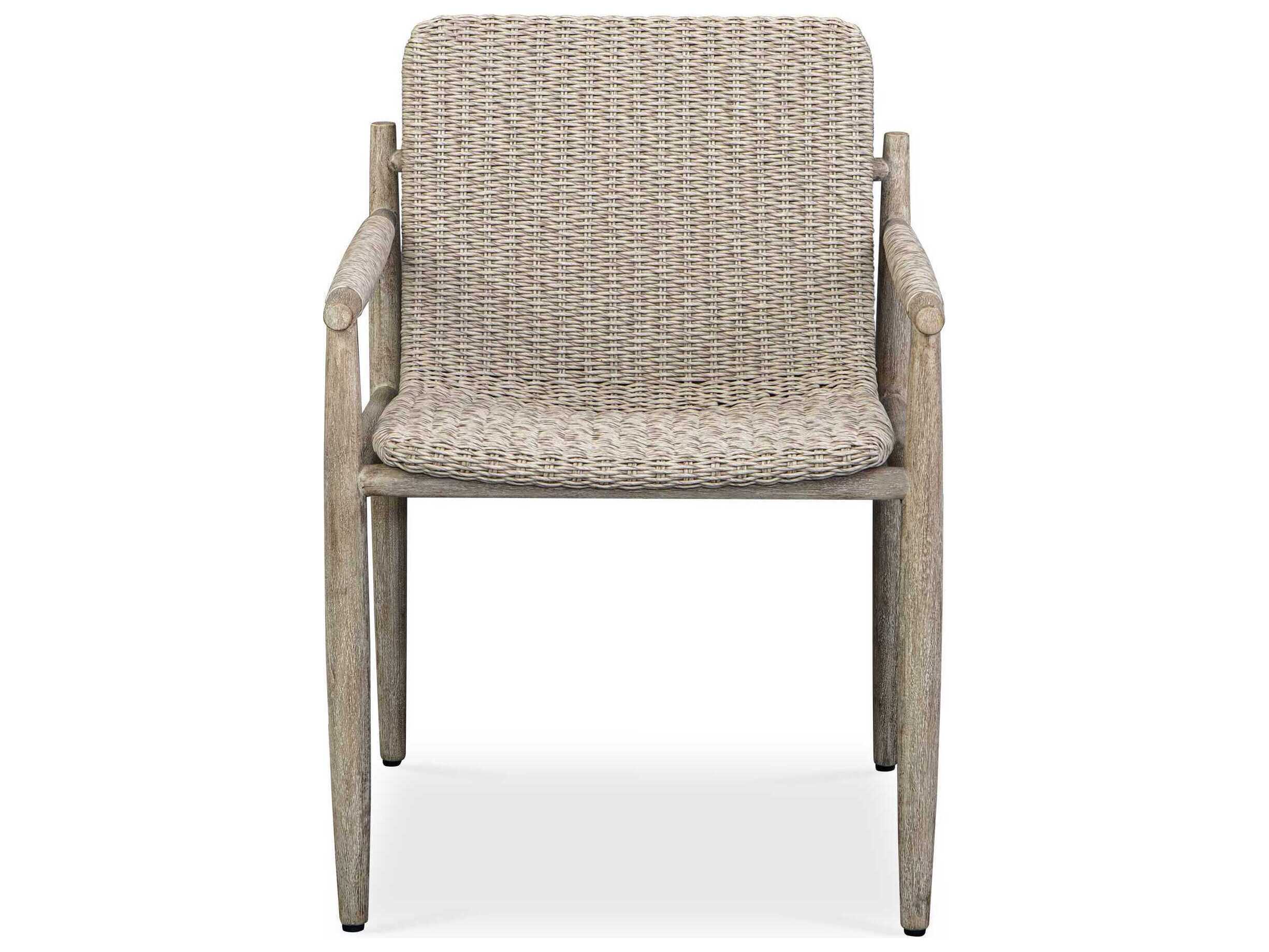 Uttermost Outdoor Sumba Gray Wood Wicker Dining Chair