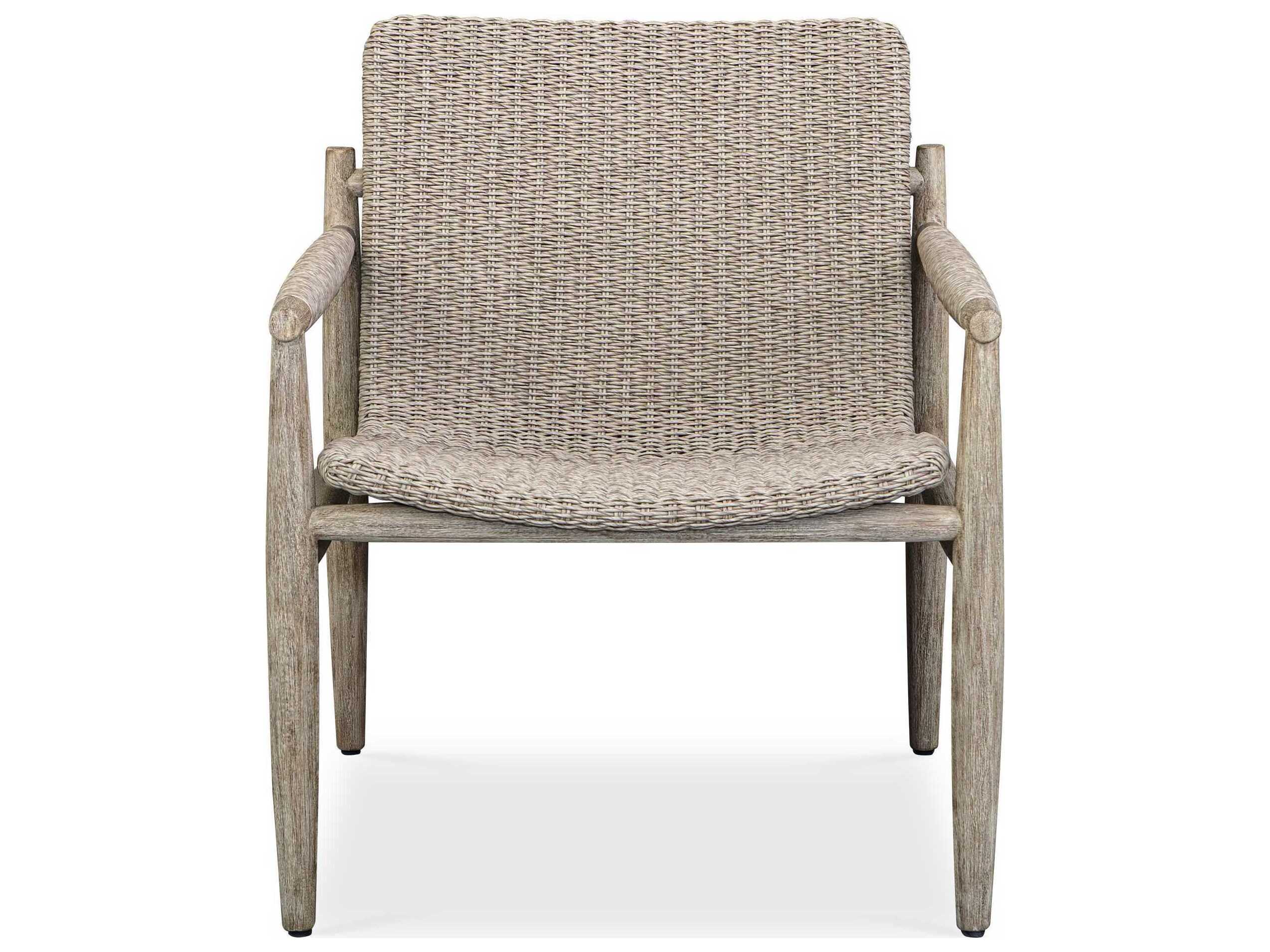 Uttermost Outdoor Sumba Gray Wood Wicker Lounge Chair