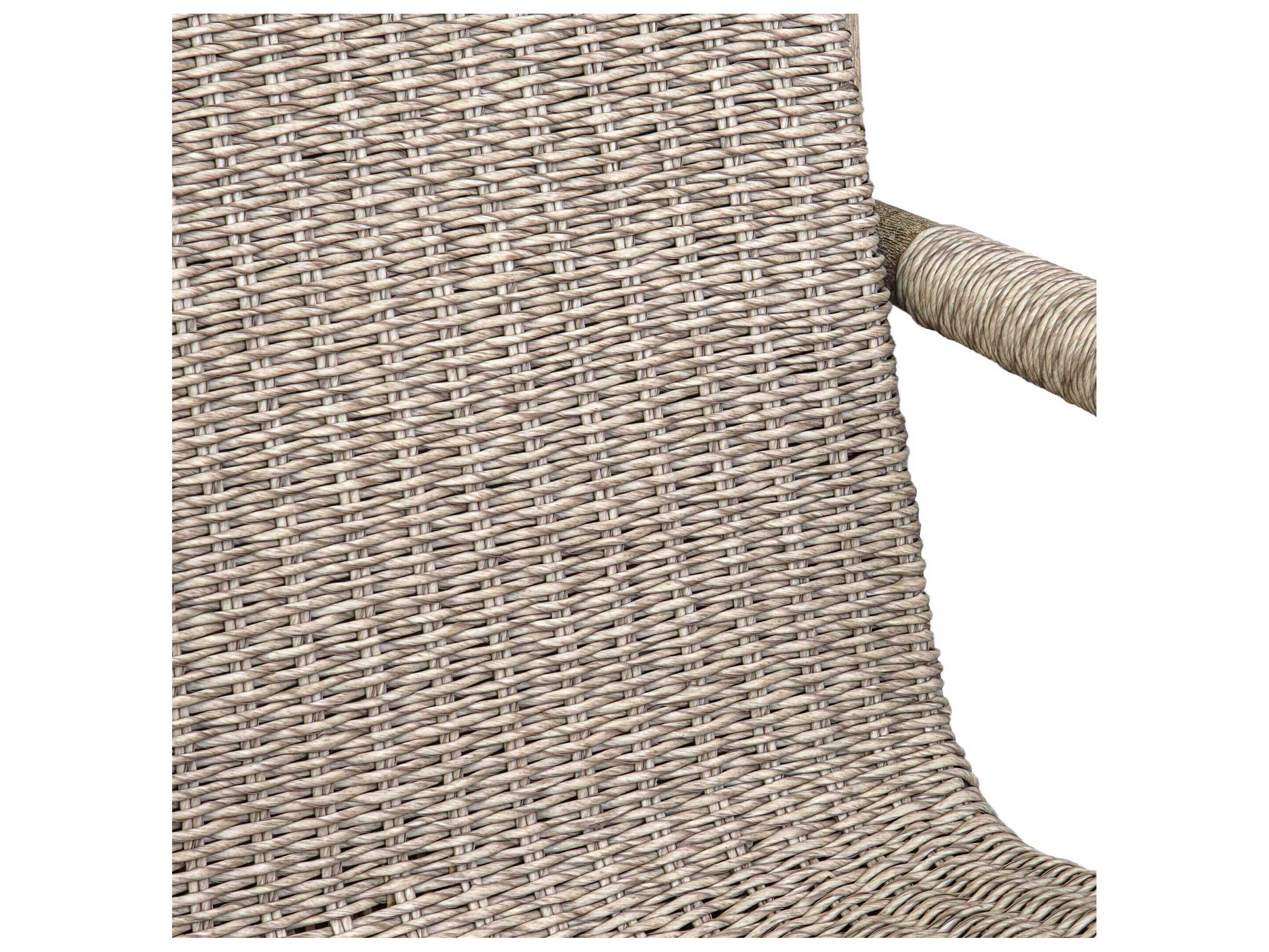 Uttermost Outdoor Sumba Gray Wood Wicker Lounge Chair