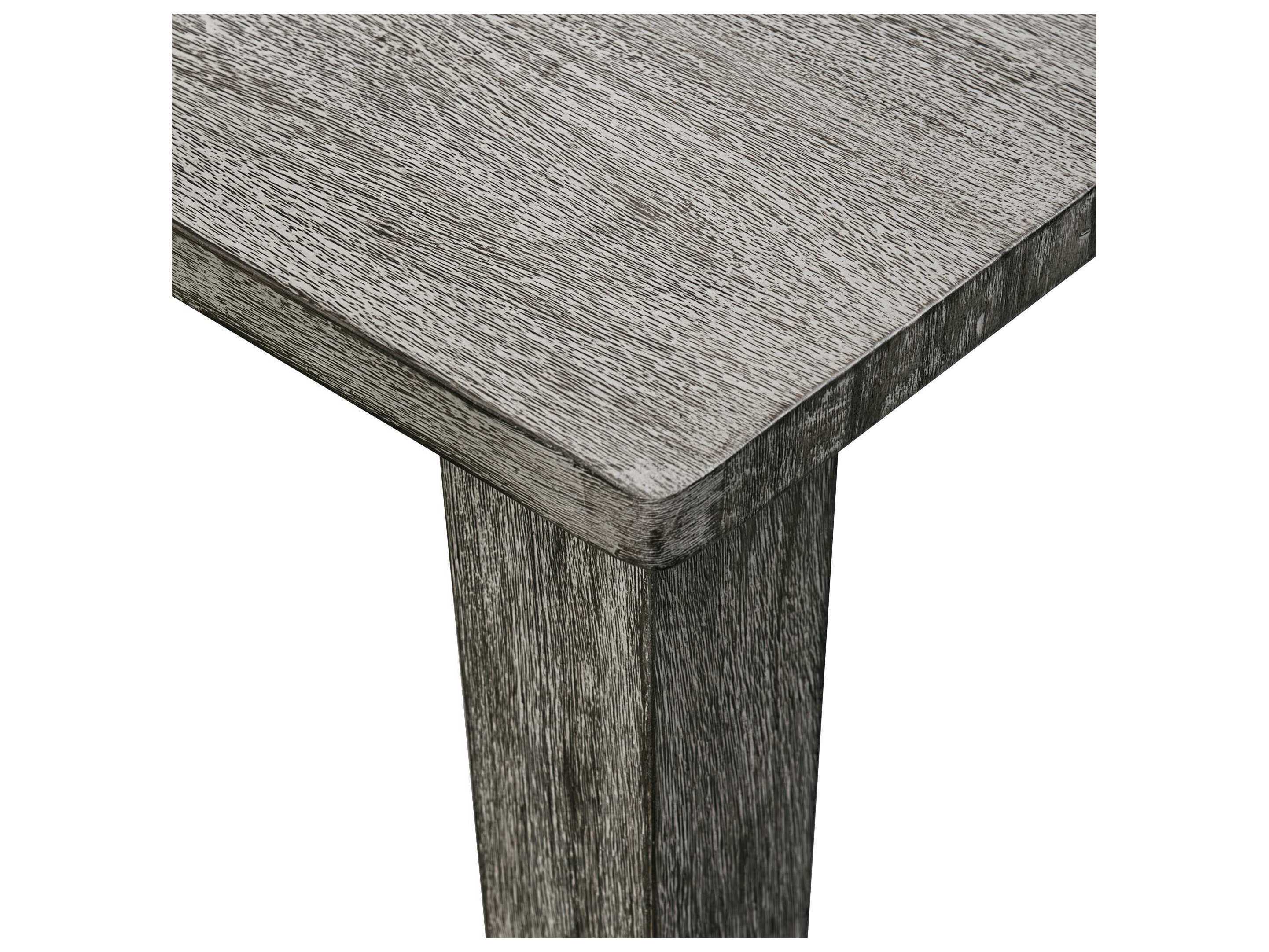 Uttermost Outdoor Forsyth Weathered Dark Gray Wood Rectangular Dining Table