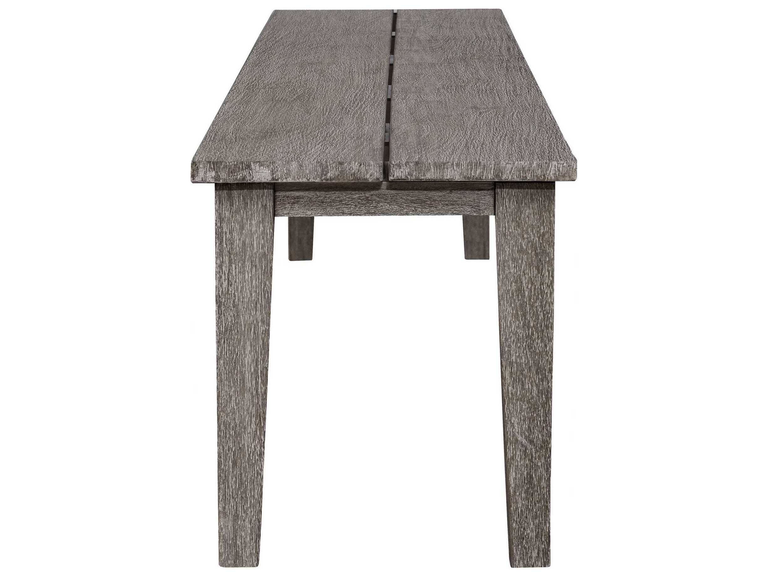 Uttermost Outdoor Forsyth Weathered Dark Gray Wood Bench