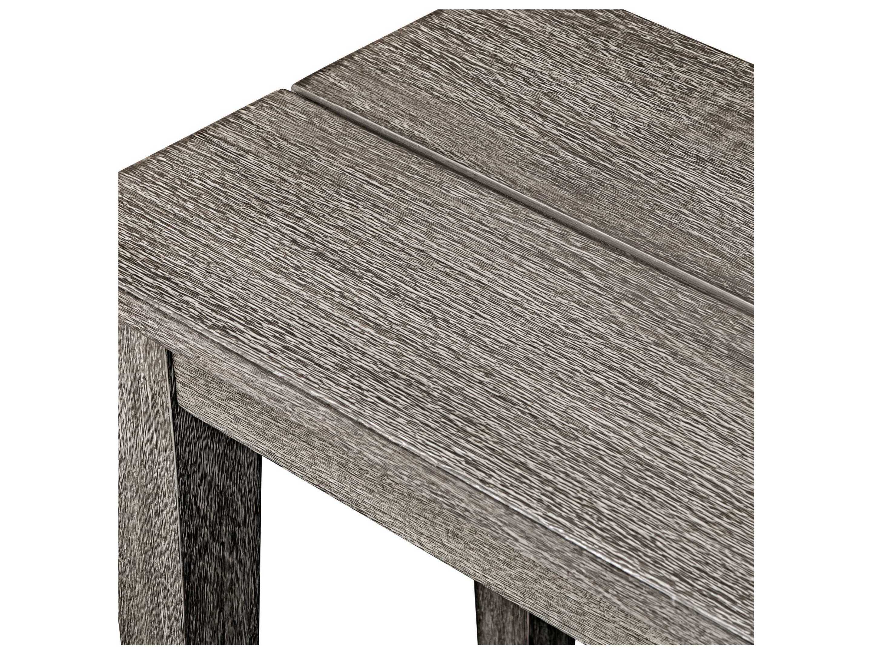 Uttermost Outdoor Forsyth Weathered Dark Gray Wood Bench