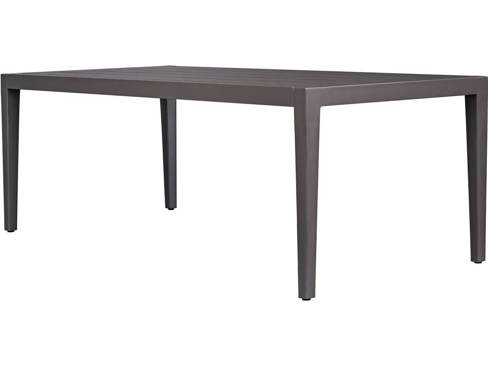 Uttermost Outdoor Polanco Java Black Aluminum Rectangular Dining Table