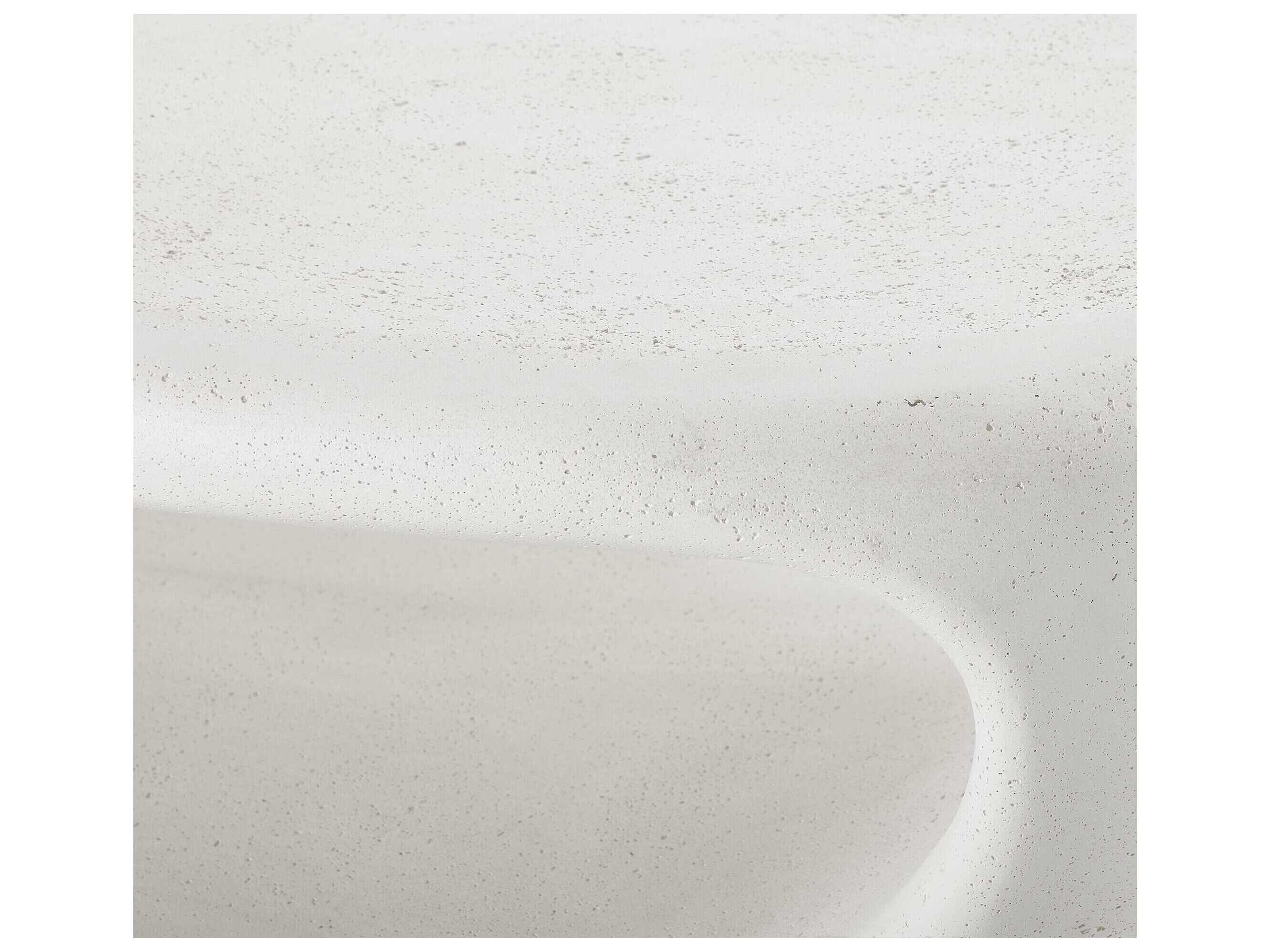 Uttermost Outdoor Leyton Warm White Concrete Oval Coffee Table