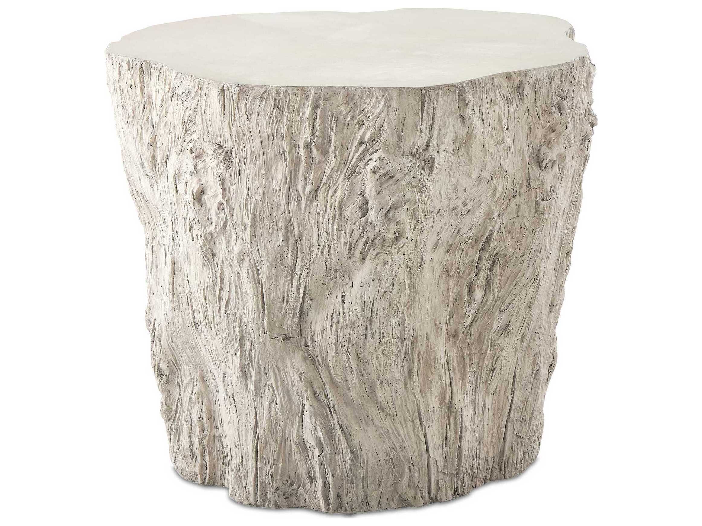 Uttermost Outdoor Oakmont White Concrete Round End Table