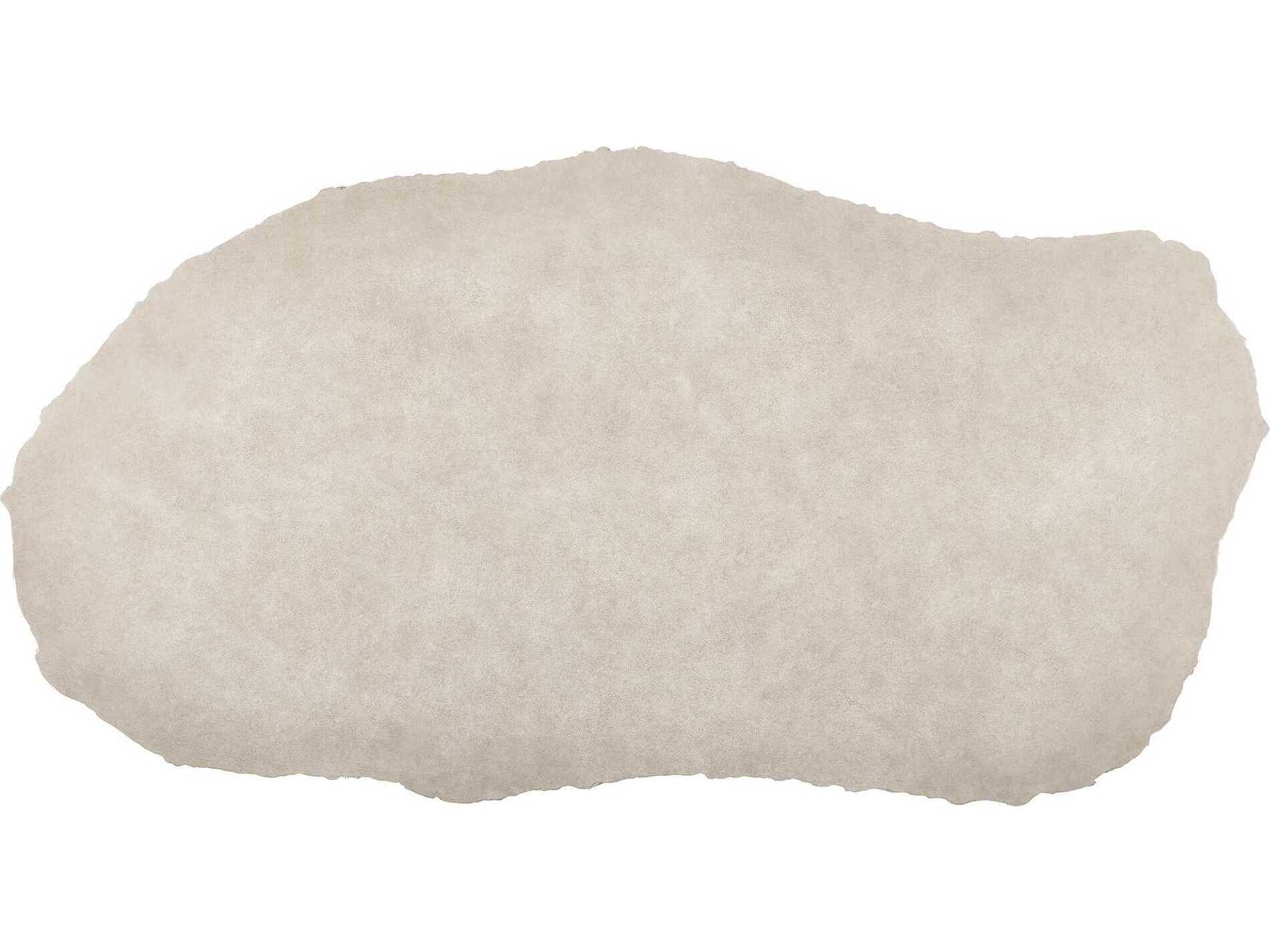 Uttermost Outdoor Oakmont White Concrete Oval Coffee Table