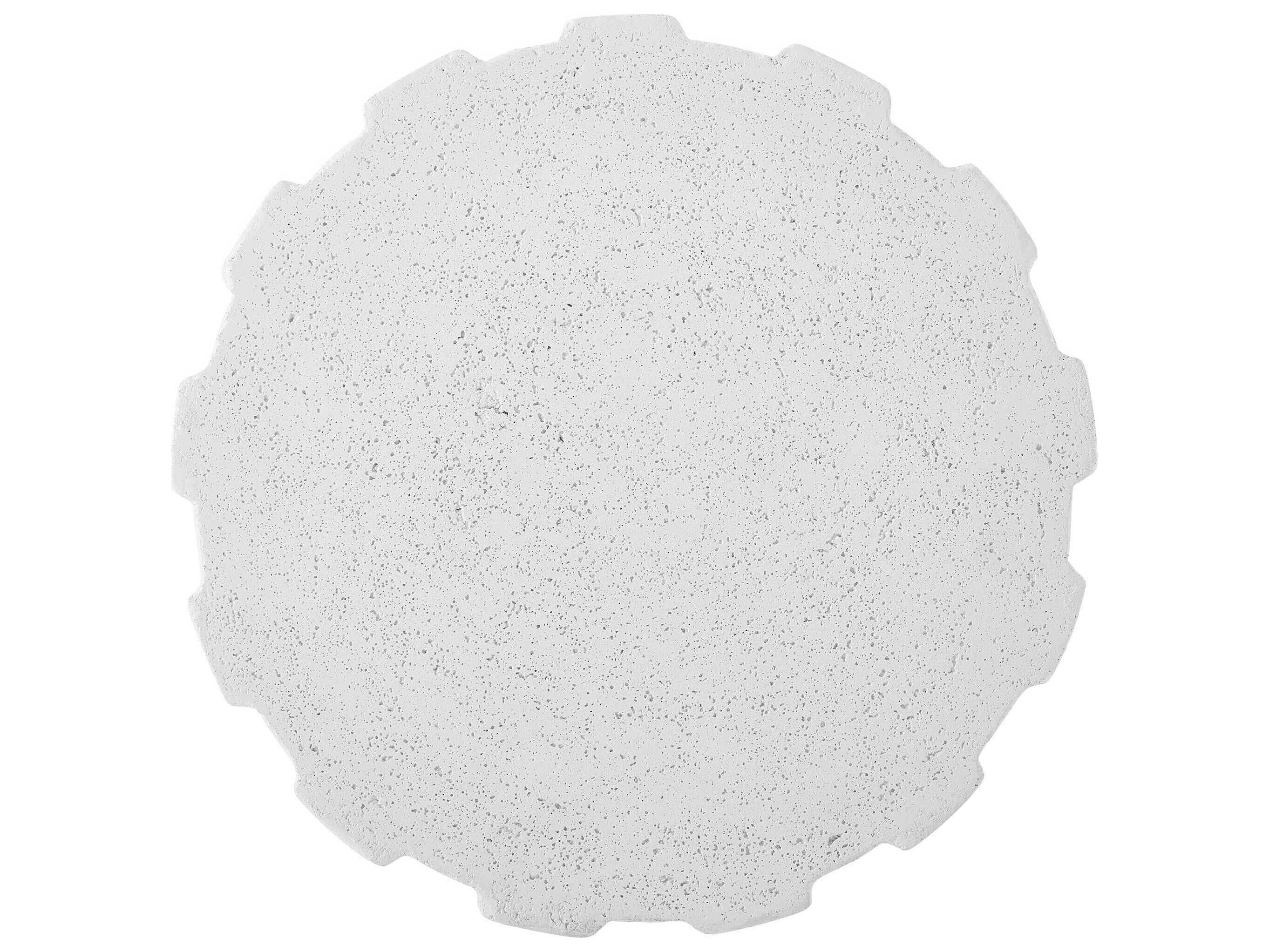 Uttermost Outdoor Jane White Concrete Round End Table