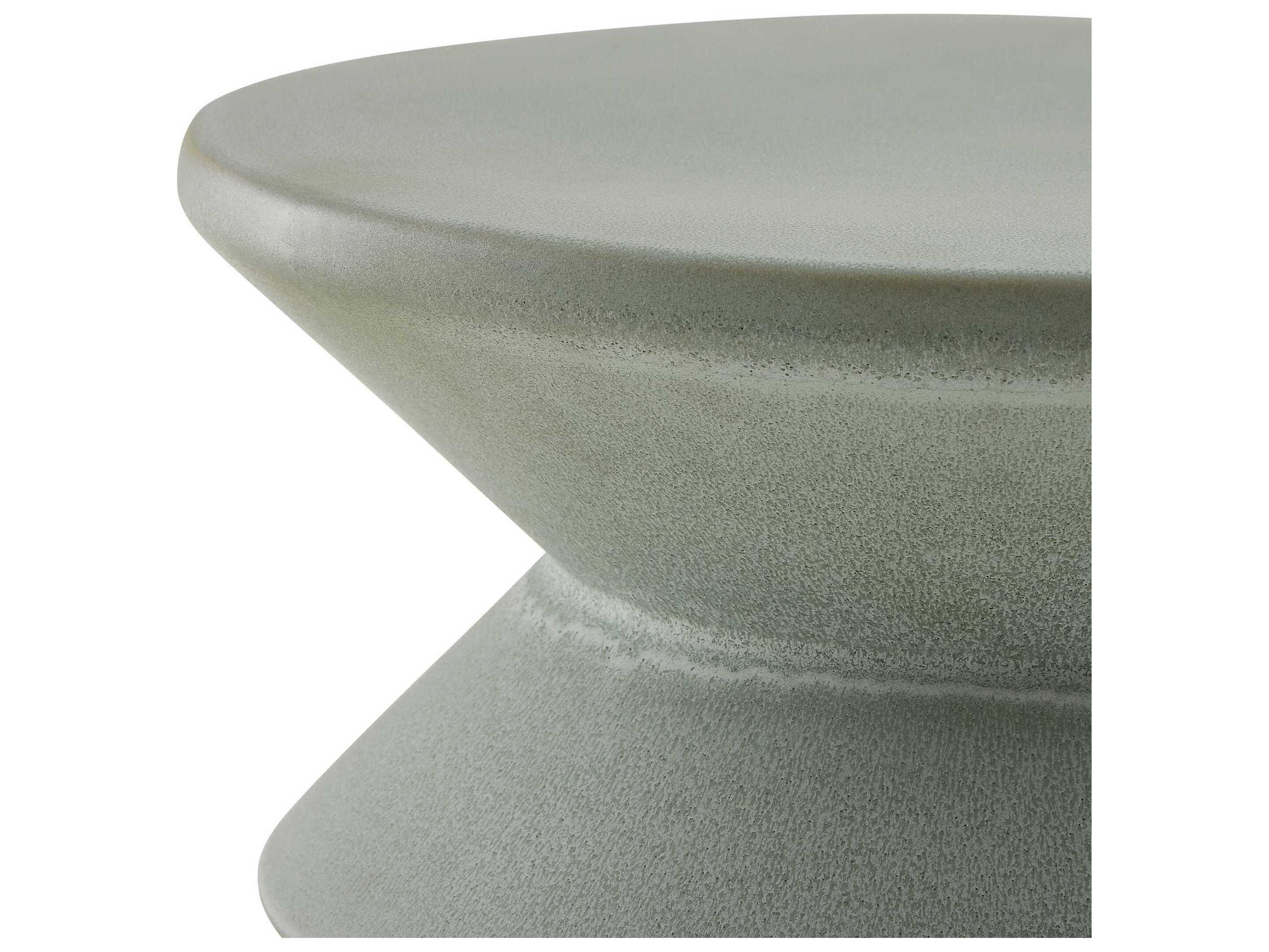 Uttermost Outdoor Imogene Light Seafoam Earthenware Concrete Counter Stool